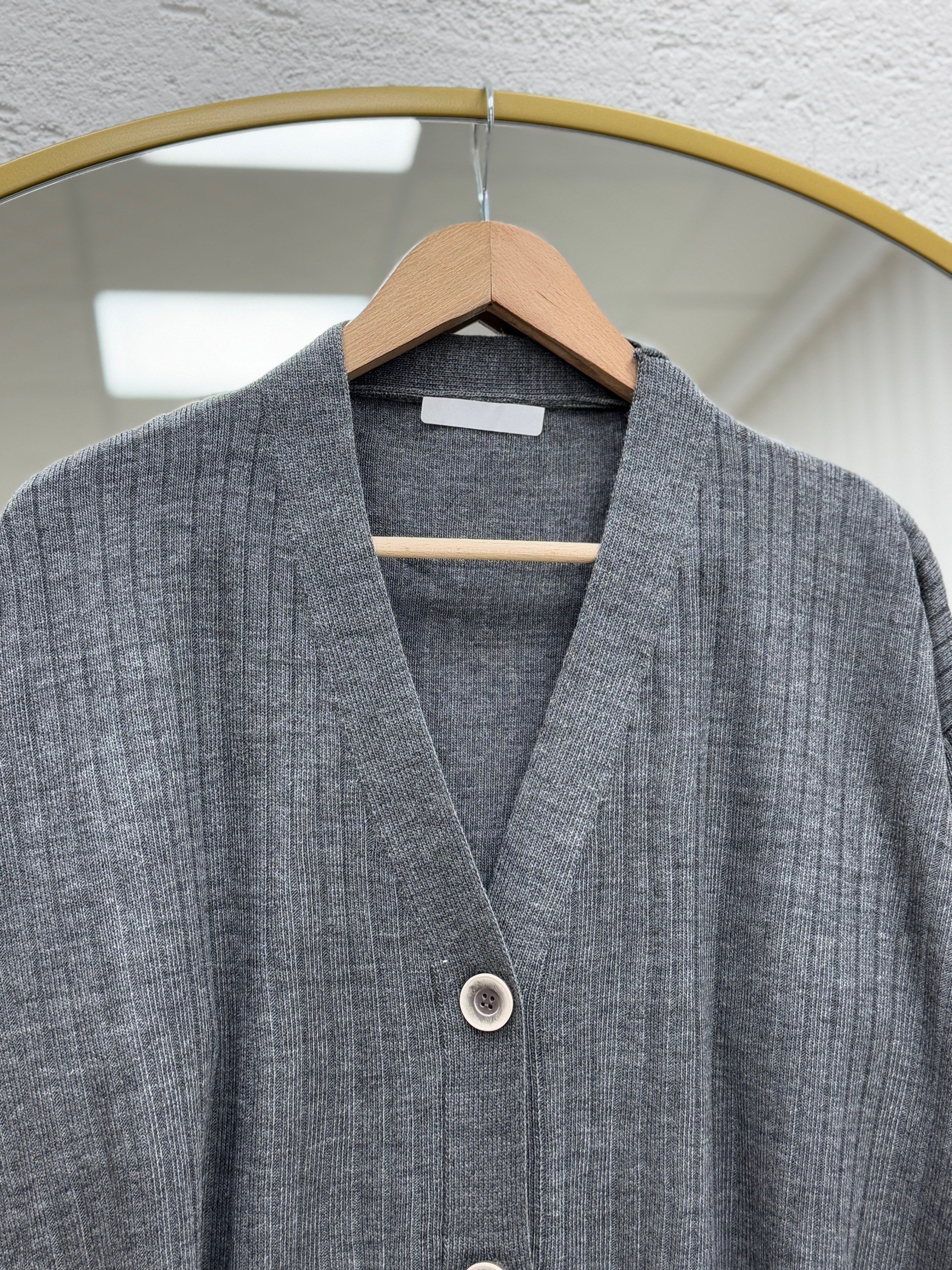 Alvena 5 Düğmeli Fitilli Hırka-Zİ6163 Antrasit