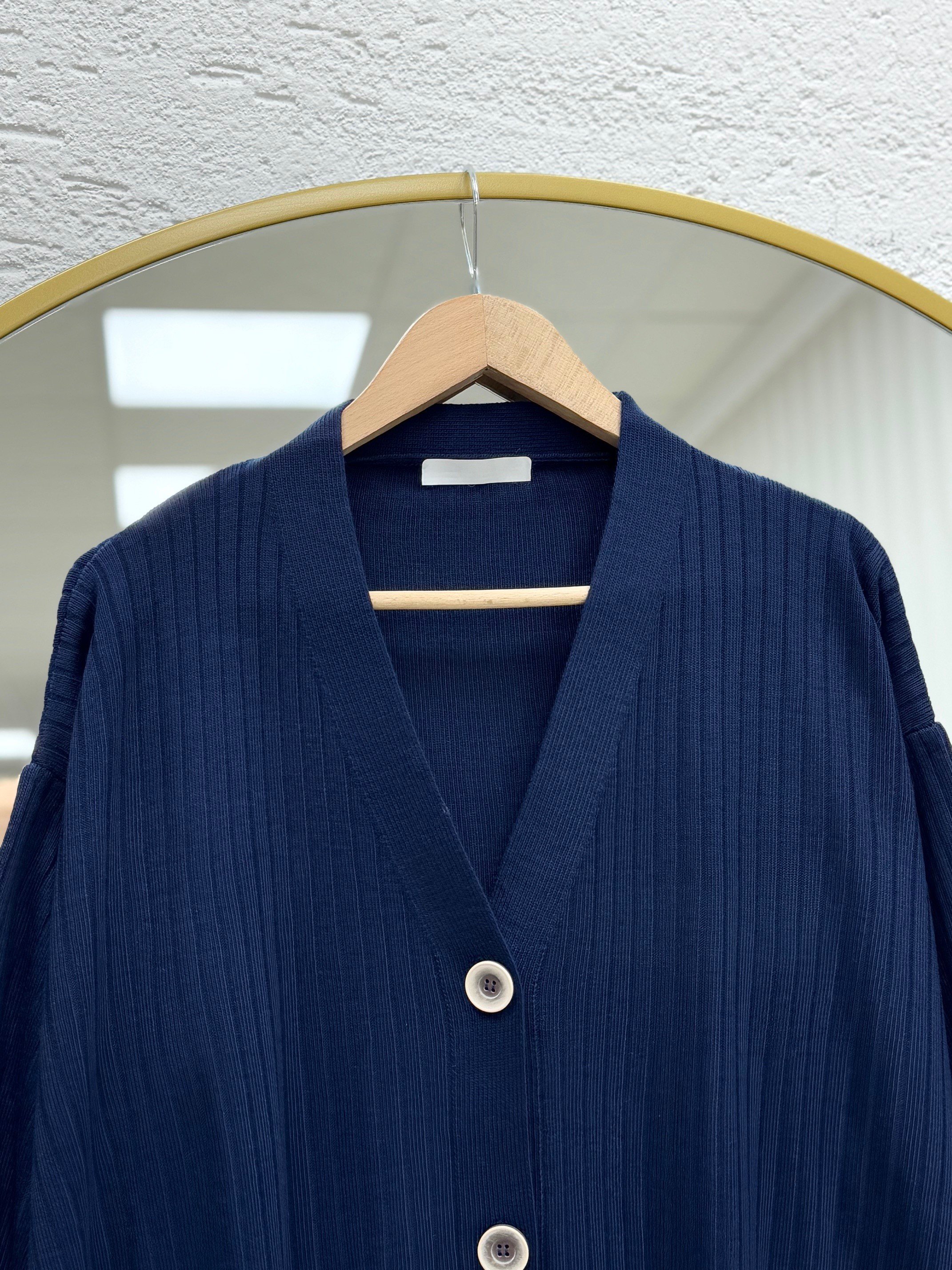 Alvena 5 Düğmeli Fitilli Hırka-Zİ6163 Lacivert