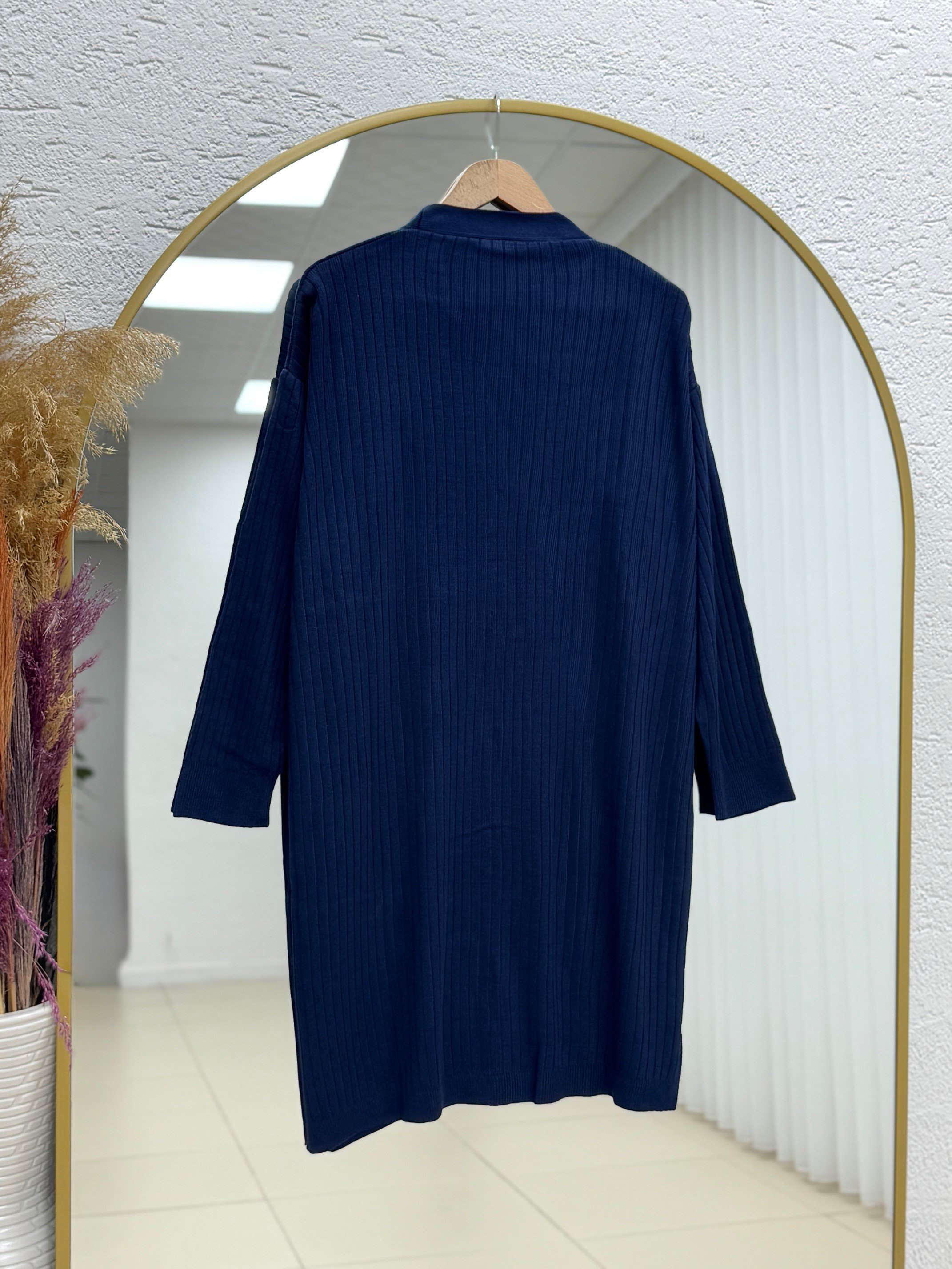 Alvena 5 Düğmeli Fitilli Hırka-Zİ6163 Lacivert