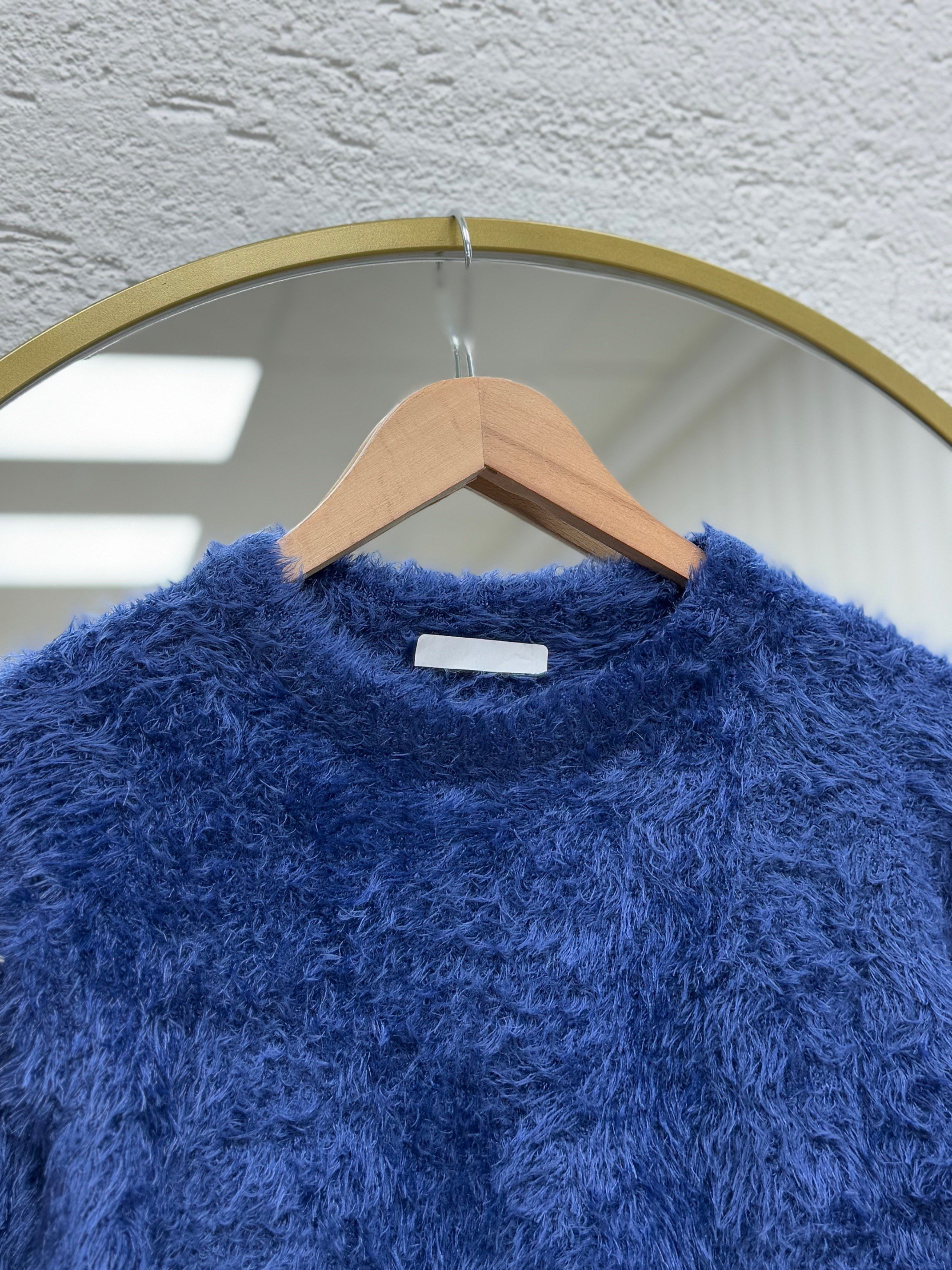 Alyona Kısa Yumoş Kazak-Zİ5576 Lacivert