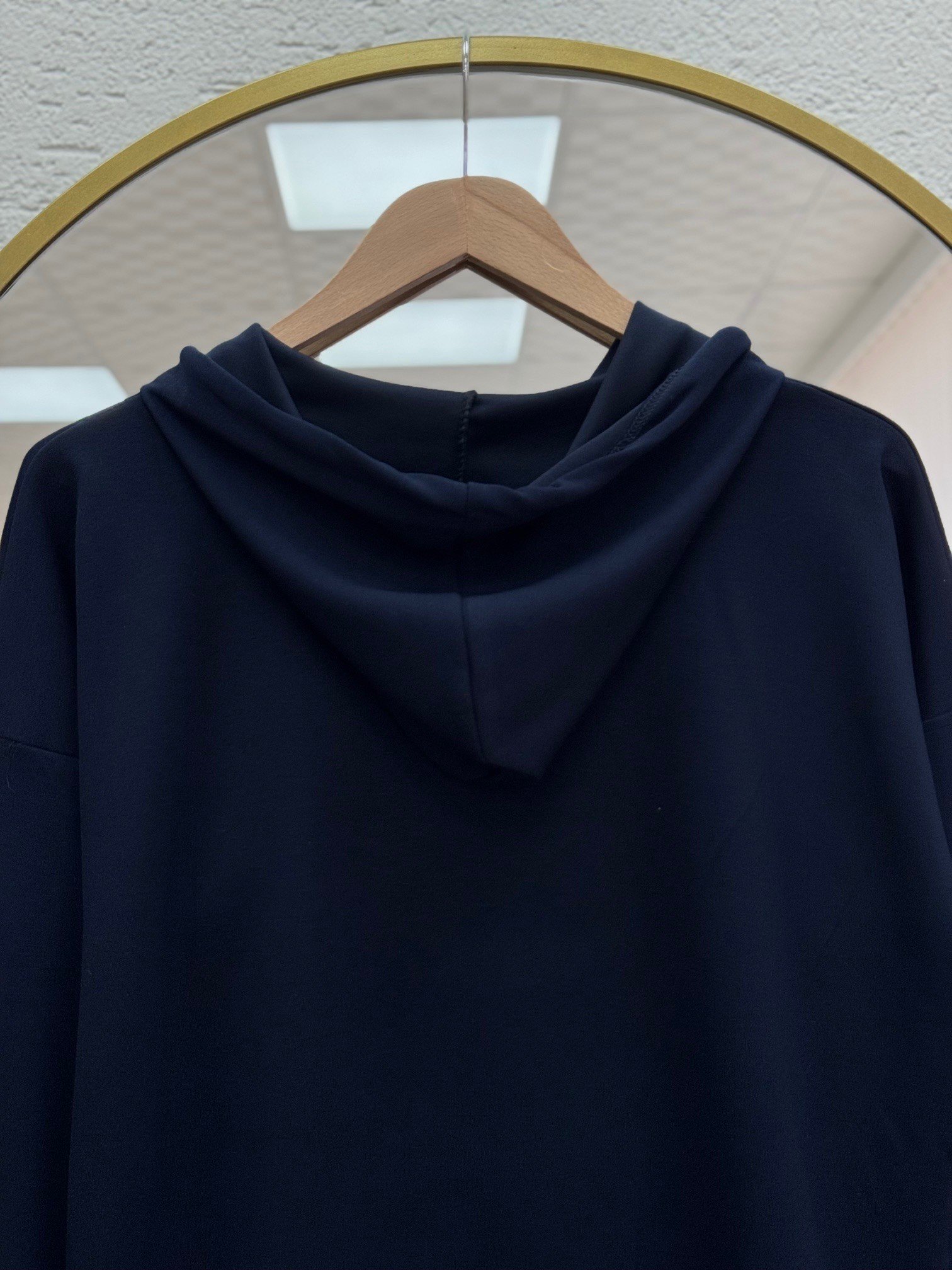 Arzu Kanguru Cep Baskılı Tunik-NA764 Lacivert