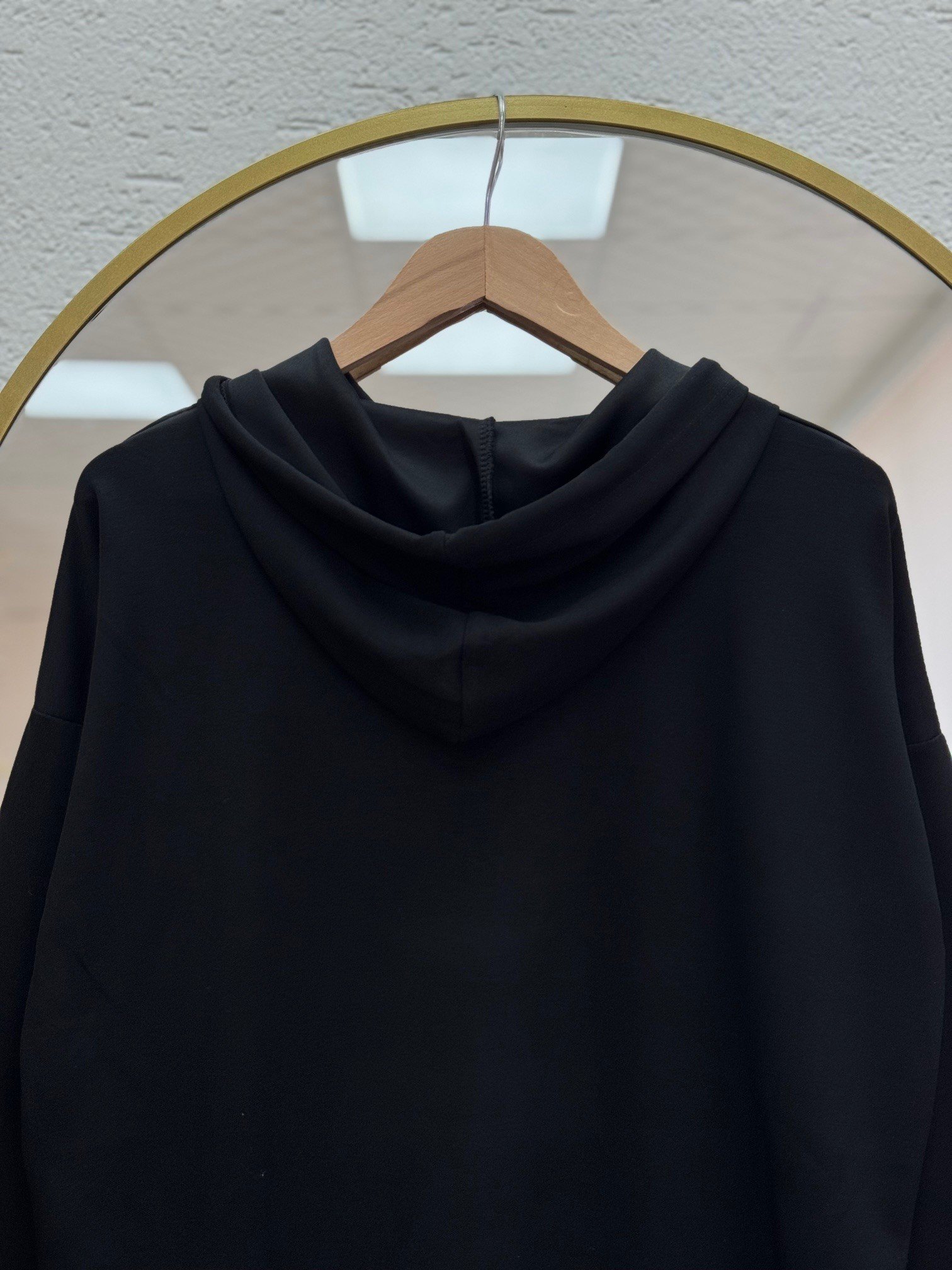 Arzu Kanguru Cep Baskılı Tunik-NA764 Siyah