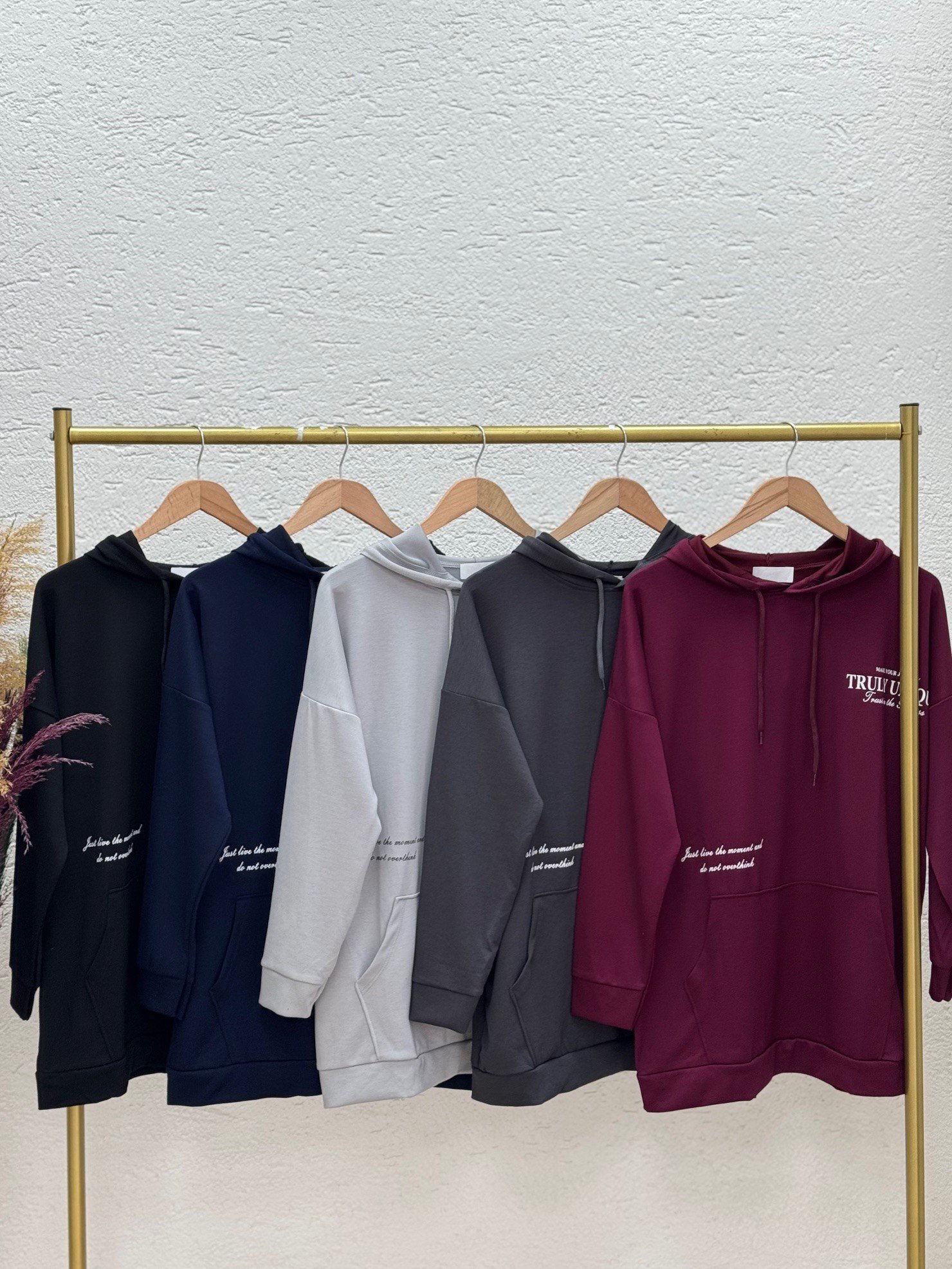 Arzu Kanguru Cep Baskılı Tunik-NA764 Siyah