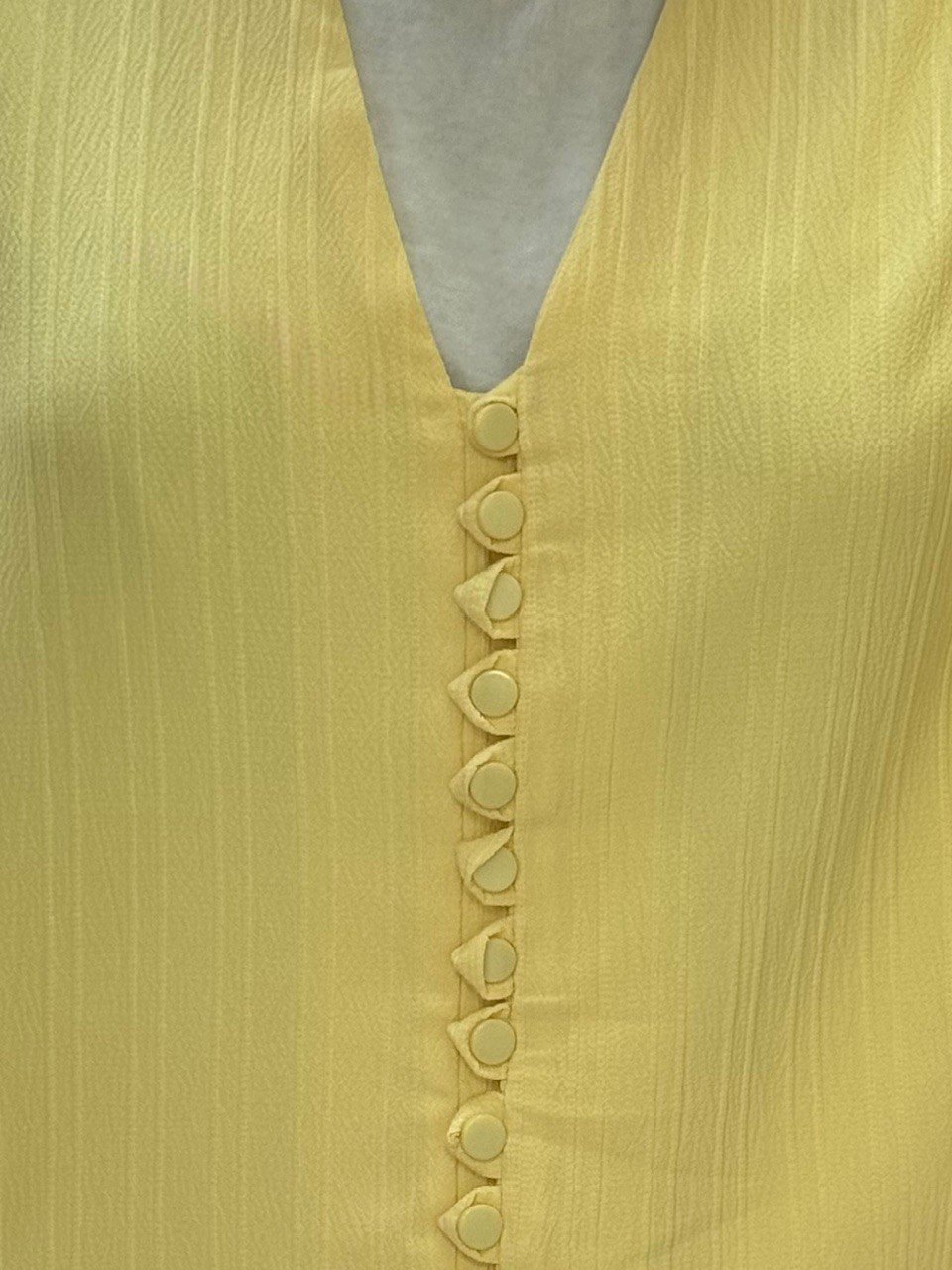 Ascona Kol Bağcıklı Boydan Düğmeli Etek Fırfırlı Dubai Takım-EK459 Sarı