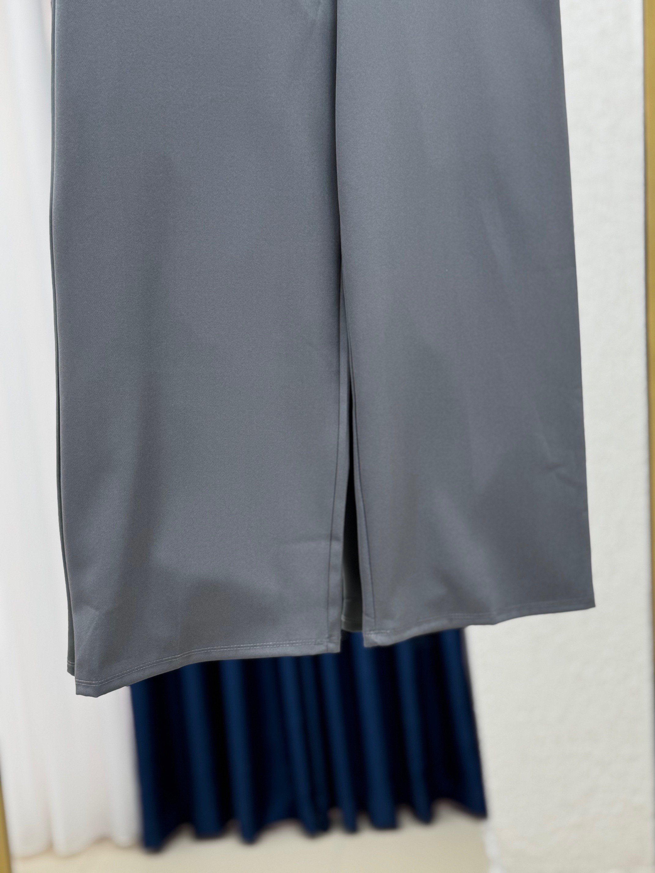 Asu Kuşaklı Bol Paça Pantolon-MT1445 Antrasit