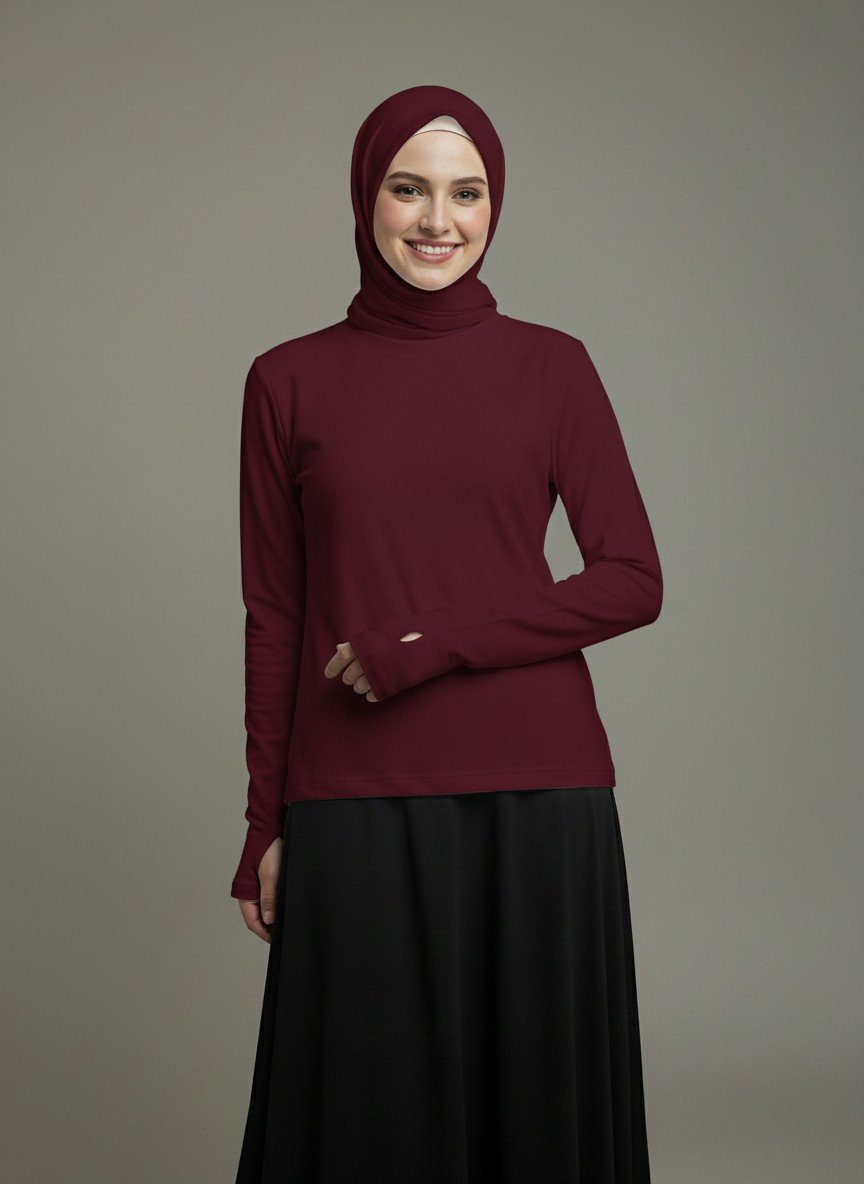 Atina Parmak Geçirmeli Badi-EE173 Bordo