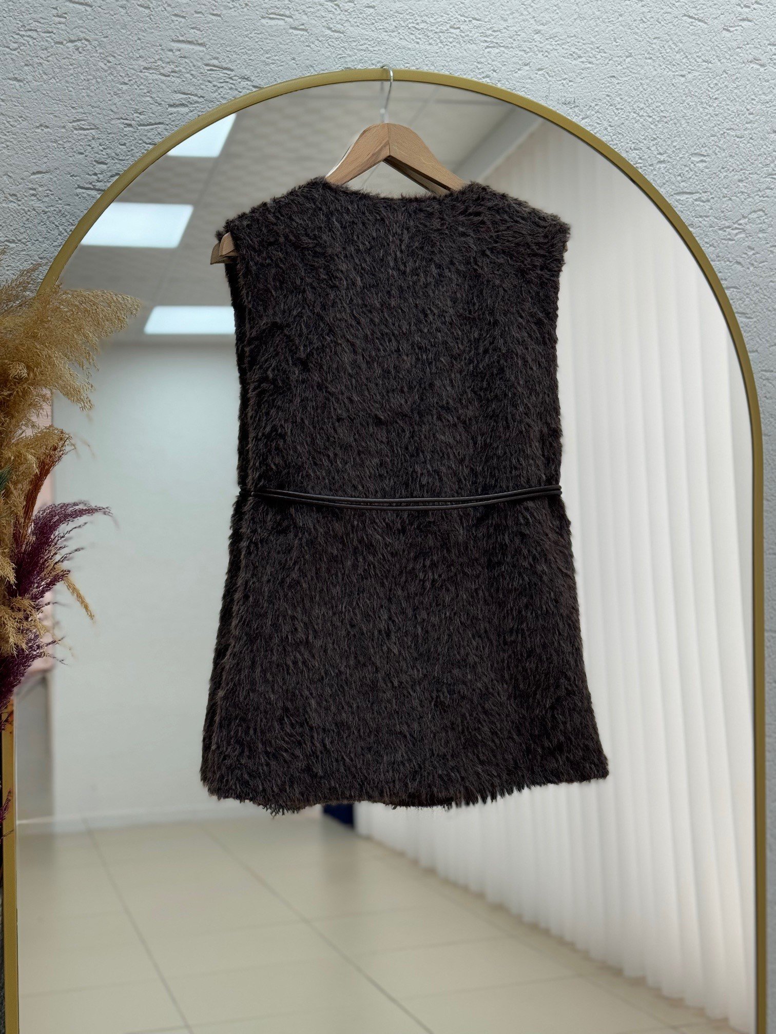 Bariza Kürklü Yelek-SA4138 Kahve