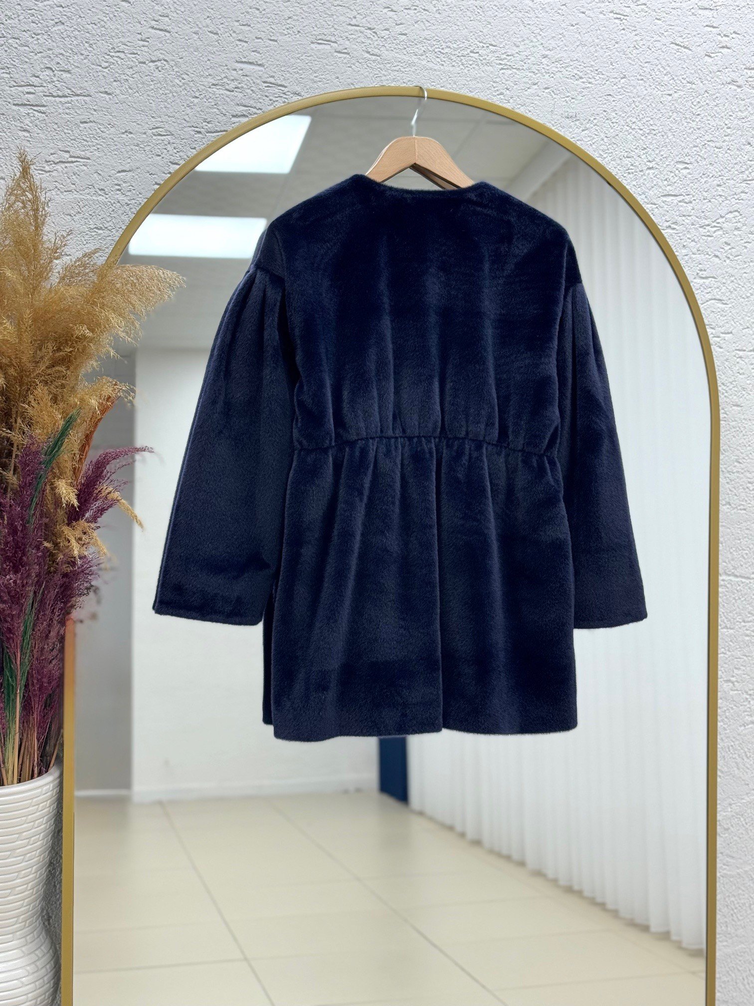 Barra Beli Lastikli Gold Düğmeli Balon Kol Fox Kaban-ZŞ6015 Lacivert