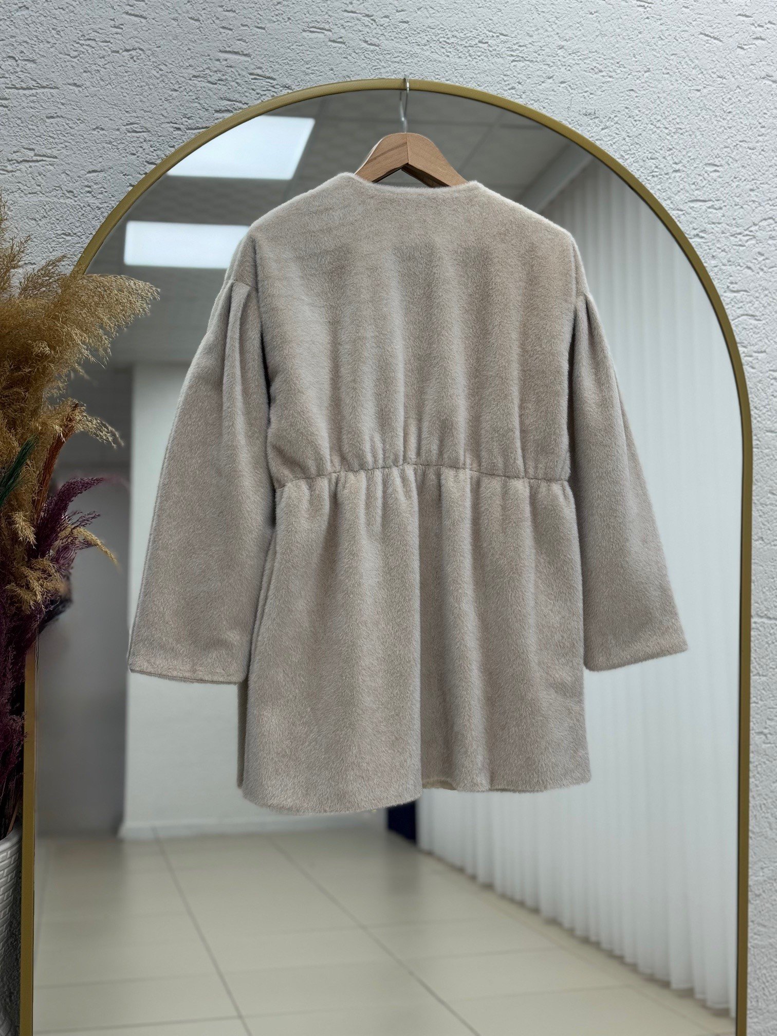 Barra Beli Lastikli Gold Düğmeli Balon Kol Fox Kaban-ZŞ6015 Taş