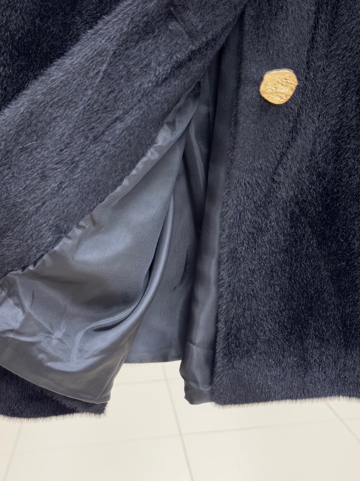 Barra Beli Lastikli Gold Düğmeli Balon Kol Fox Kaban-ZŞ6015 Siyah