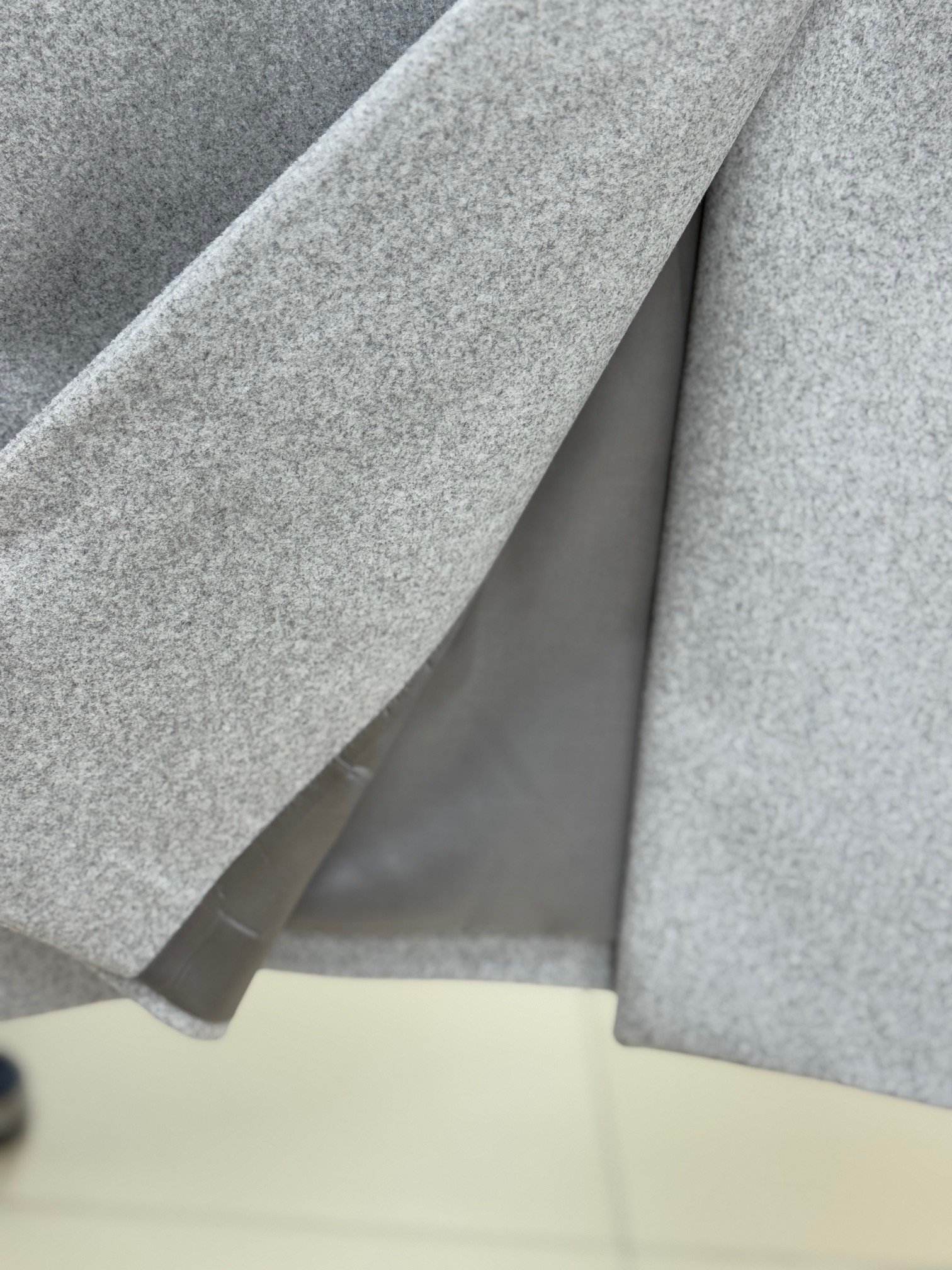 Barret Düğmeli Kuşaklı Kaşe Kaban-HK032 Gri