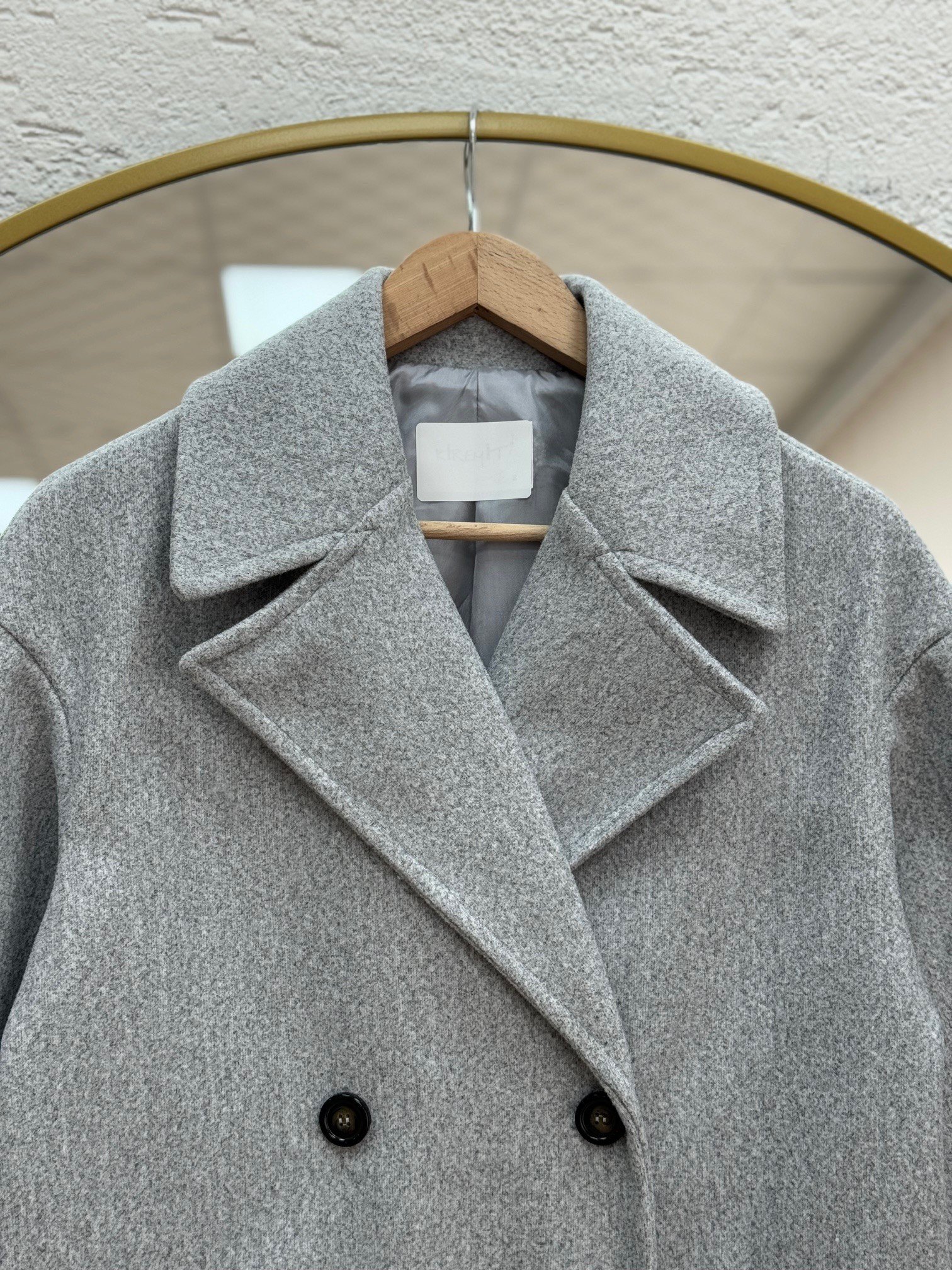 Batya Dört Düğmeli Kaban-KT0190 Gri