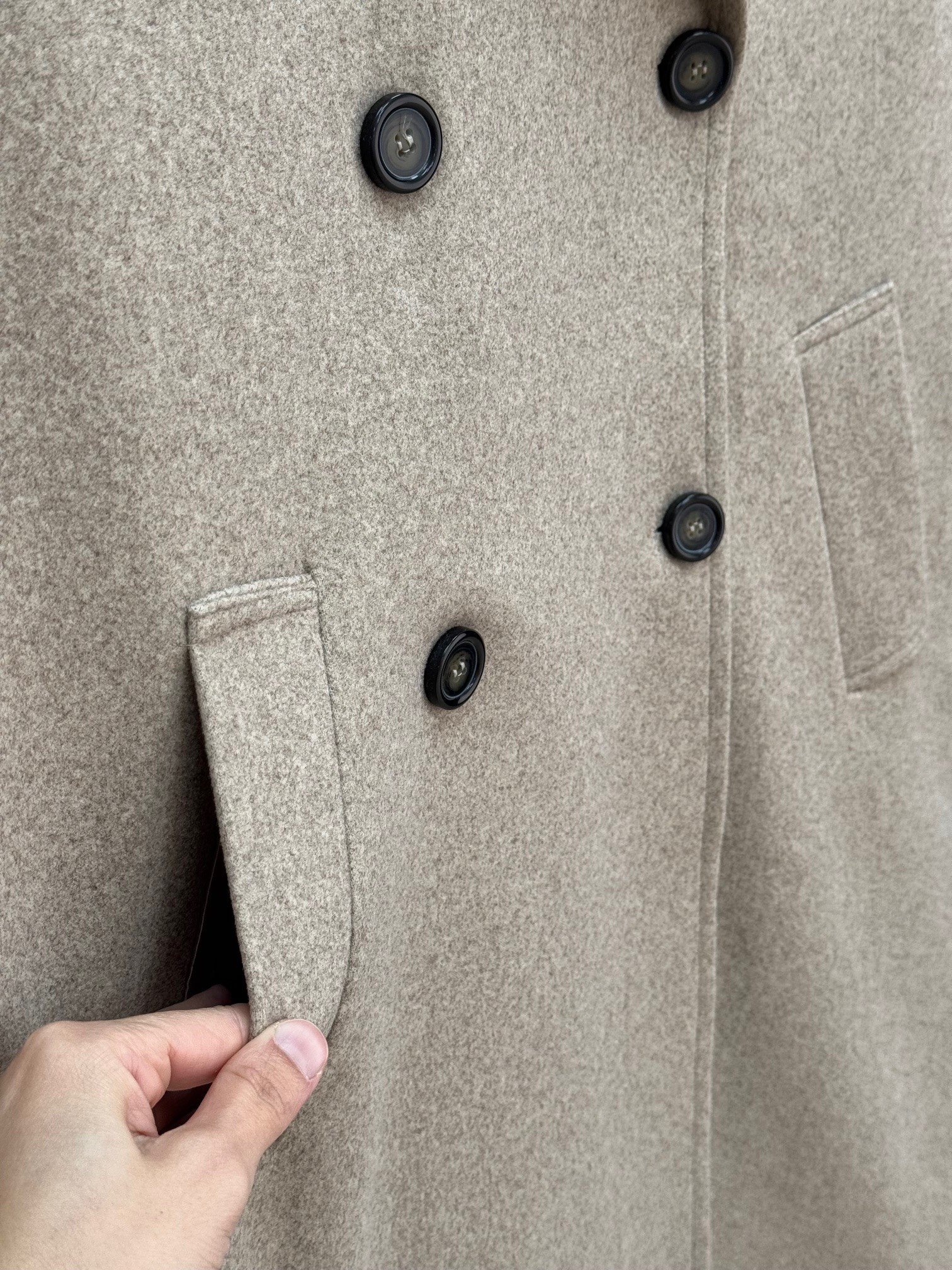 Batya Dört Düğmeli Kaban-KT0190 Vizon