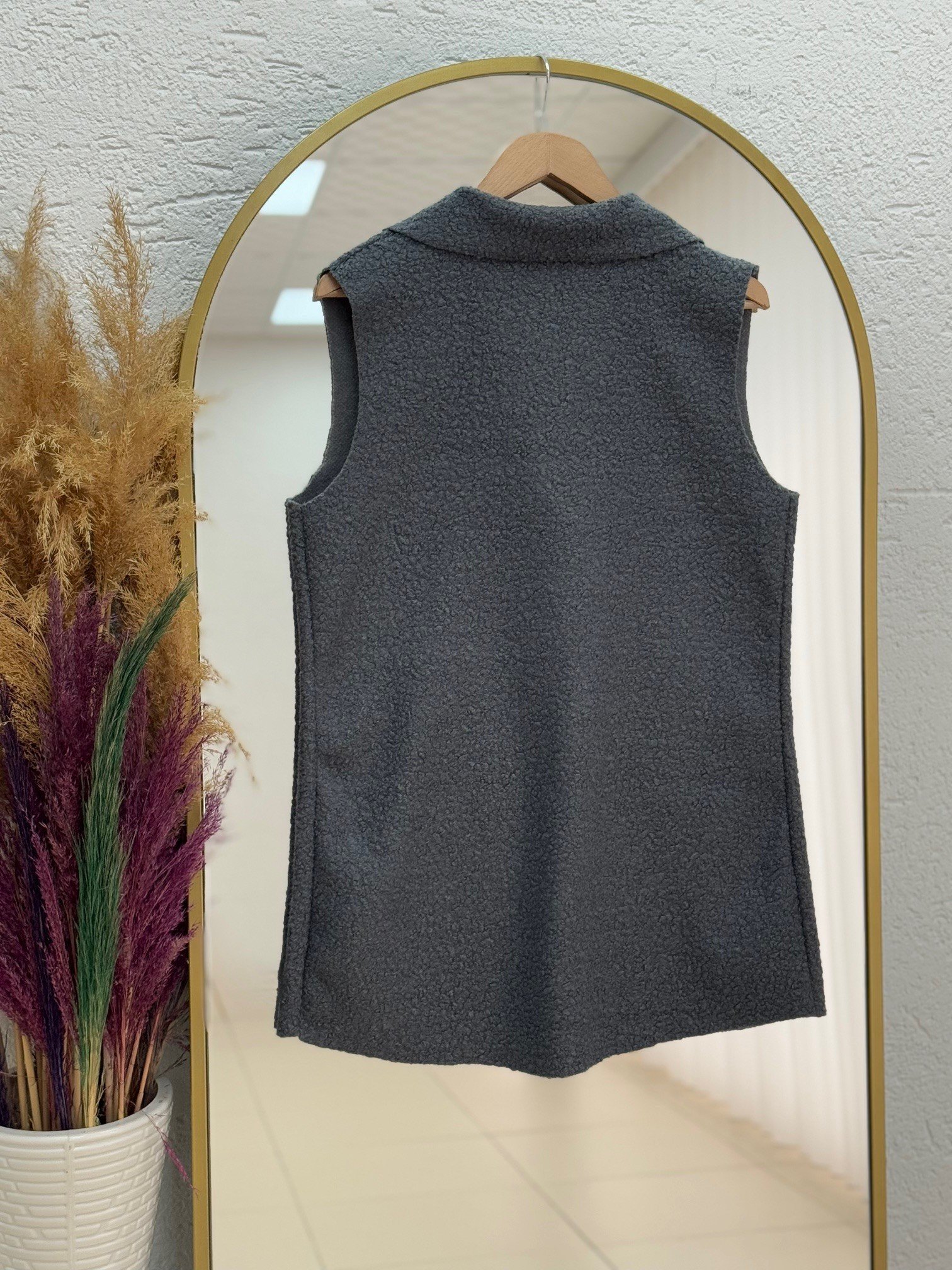 Beliz Kapak Cepli Buklet Yelek-FS1238 Antrasit