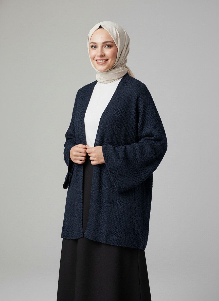 Bemella Pirinç Hırka-MN2248 Lacivert