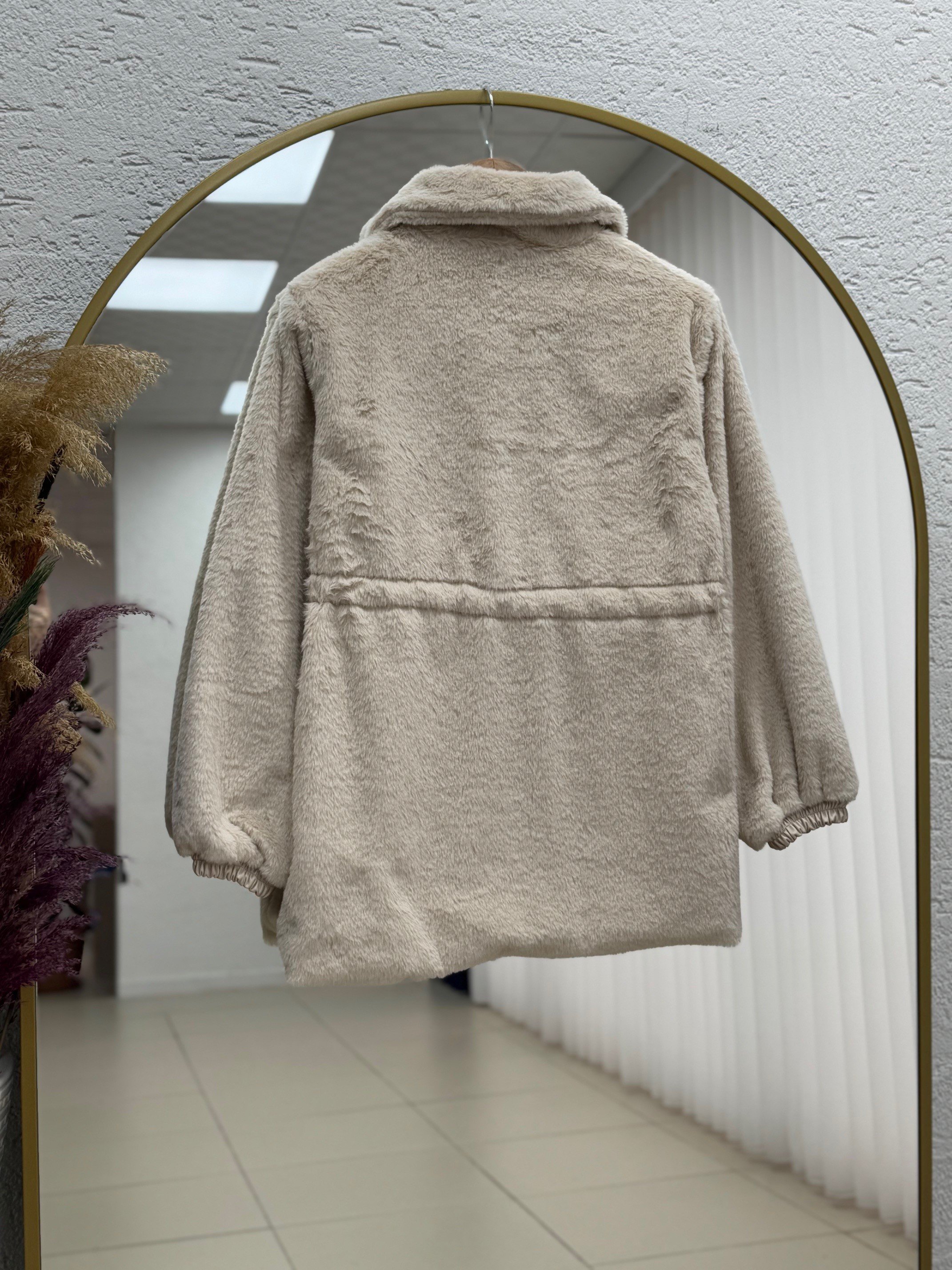 Bemesia Beli Sıkmalı Çıtçıtlı Peluş Kaban-BN8599 Taş