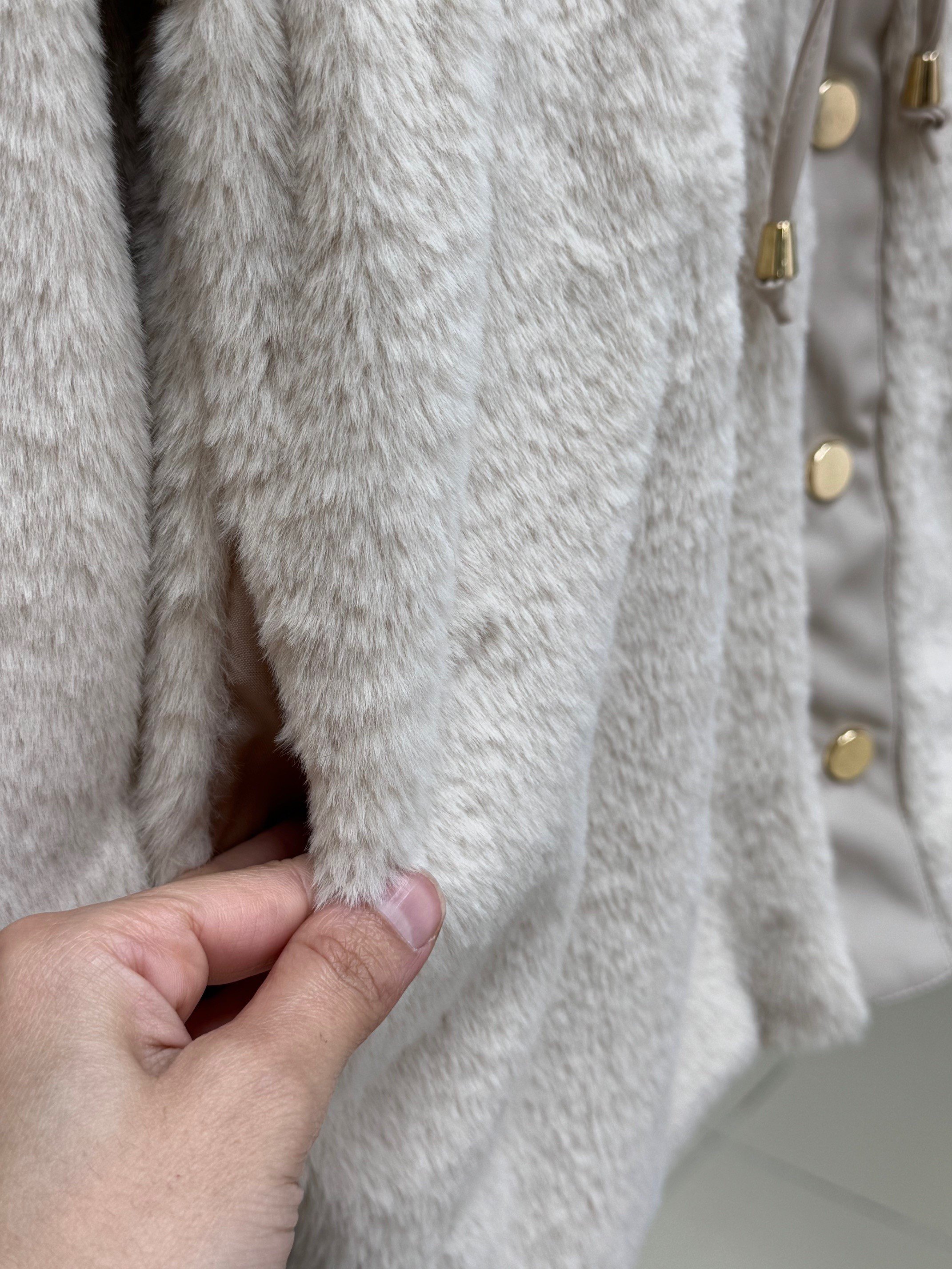 Bemesia Beli Sıkmalı Çıtçıtlı Peluş Kaban-BN8599 Taş