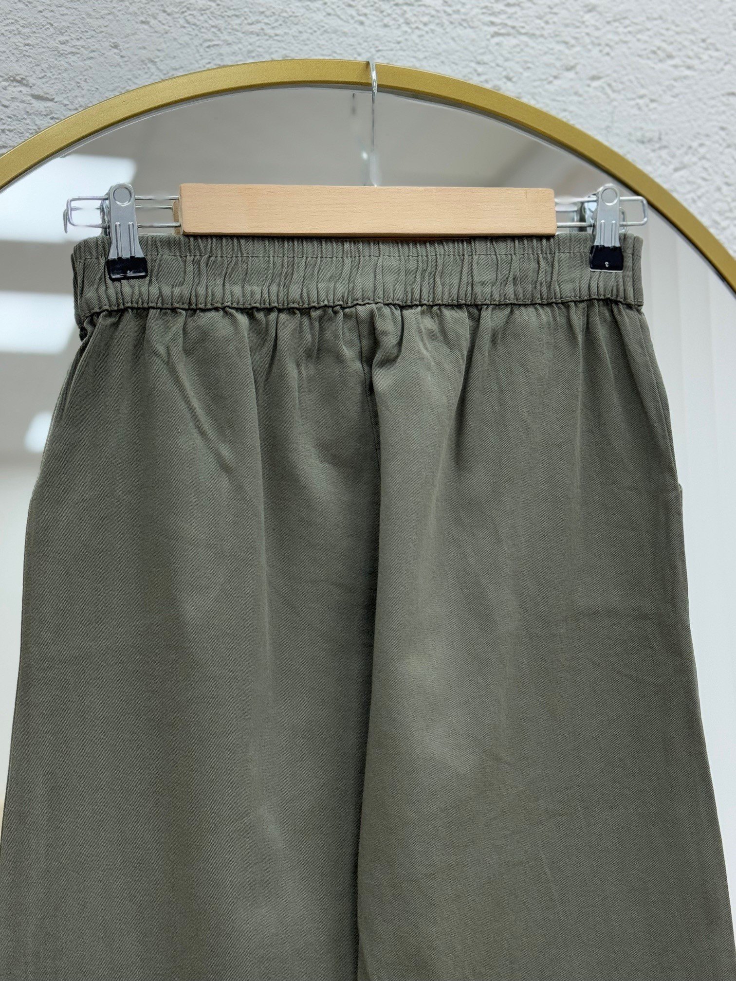 Bemona Çift Cepli Paça Püsküllü Gabardin Pantolon-MA5284 Haki