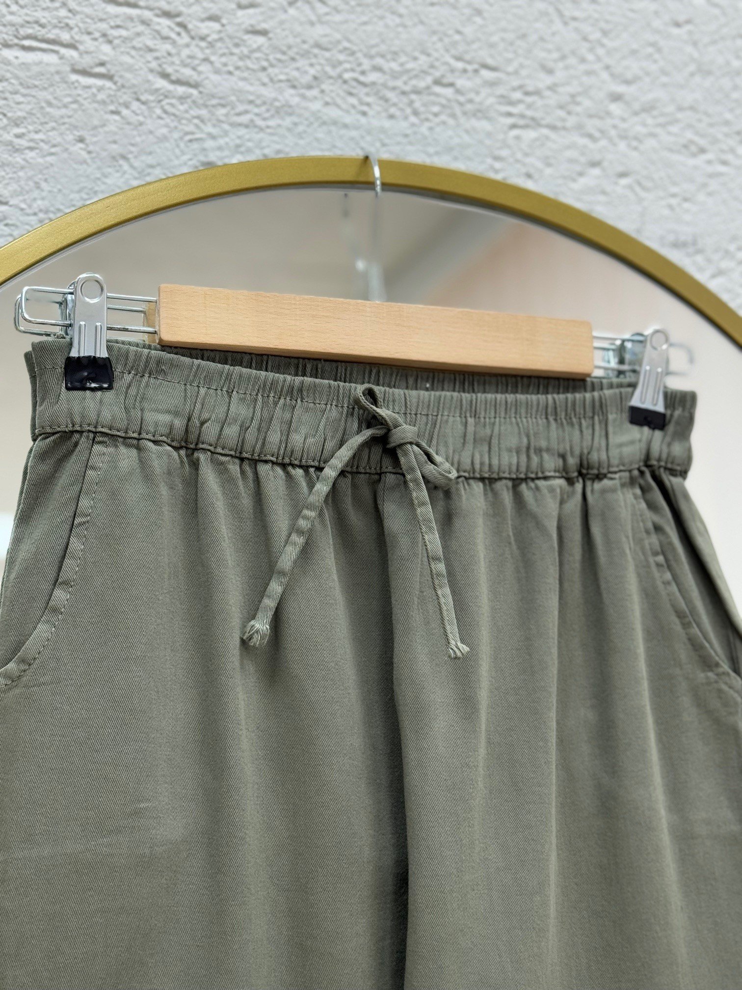 Bemona Çift Cepli Paça Püsküllü Gabardin Pantolon-MA5284 Haki