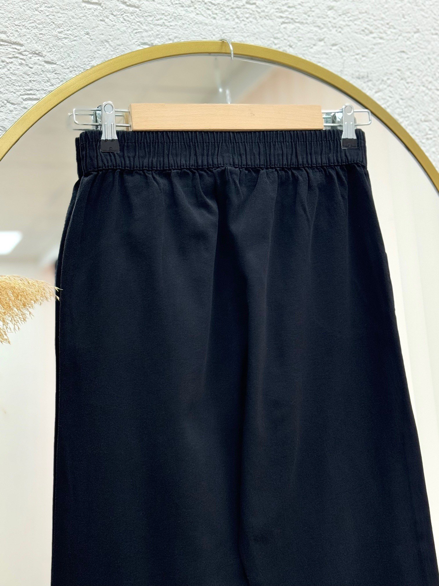 Bemona Çift Cepli Paça Püsküllü Gabardin Pantolon-MA5284 Siyah