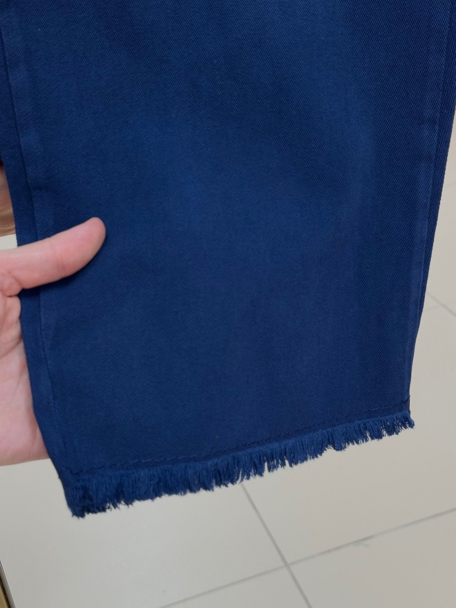 Bemona Çift Cepli Paça Püsküllü Gabardin Pantolon-MA5284 Lacivert