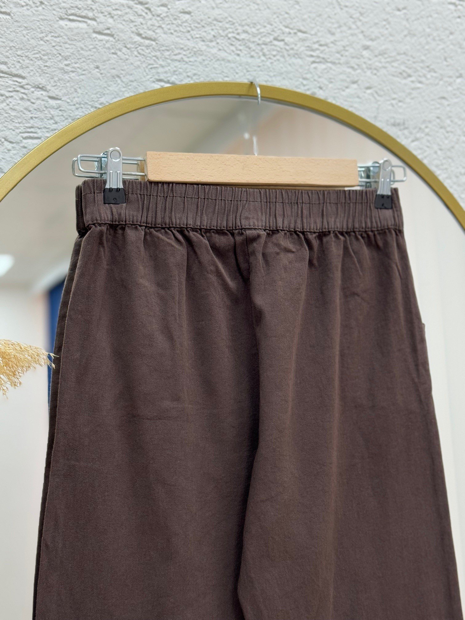 Bemona Çift Cepli Paça Püsküllü Gabardin Pantolon-MA5284 Kahve