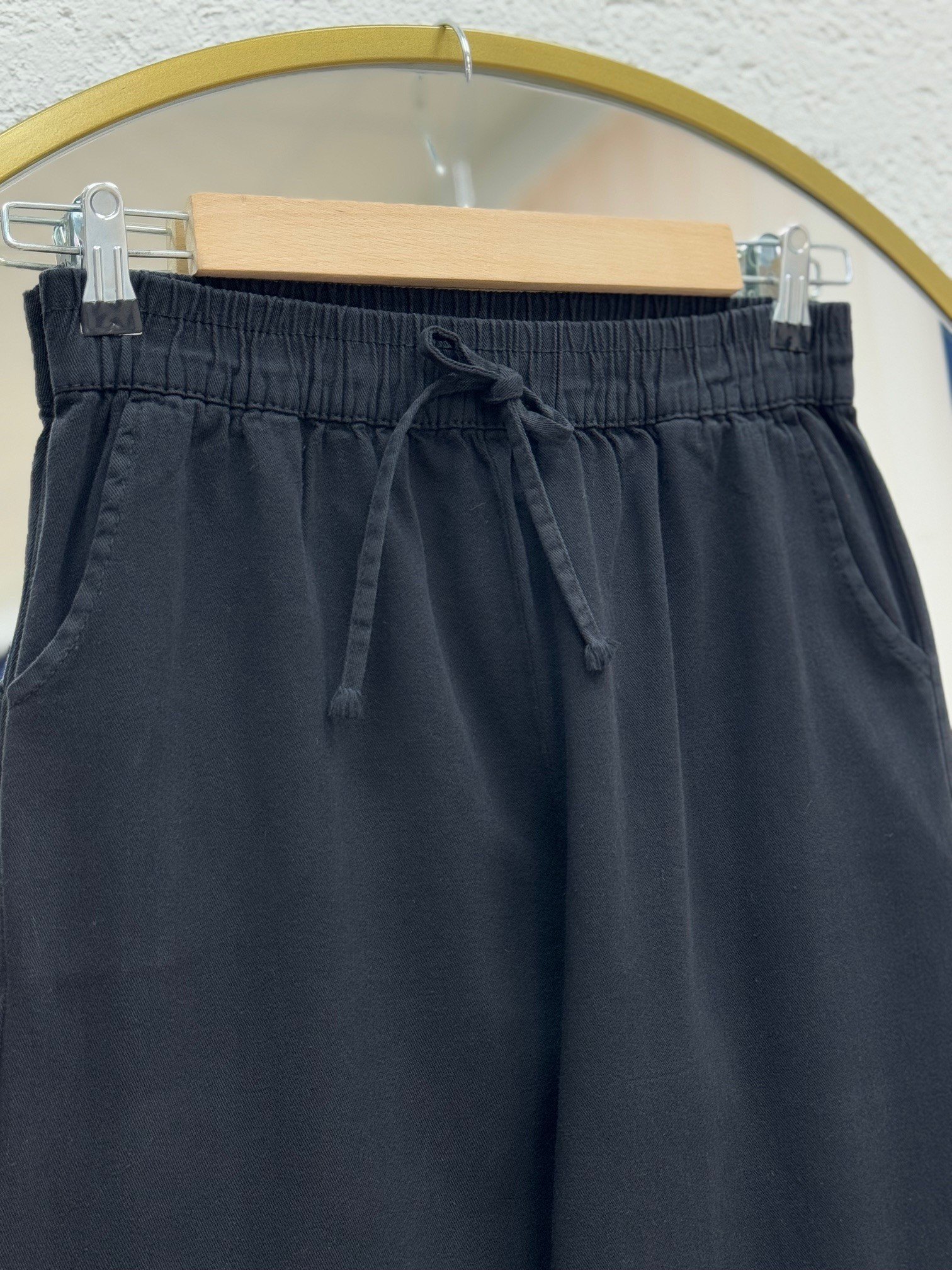 Bemona Çift Cepli Paça Püsküllü Gabardin Pantolon-MA5284 Siyah