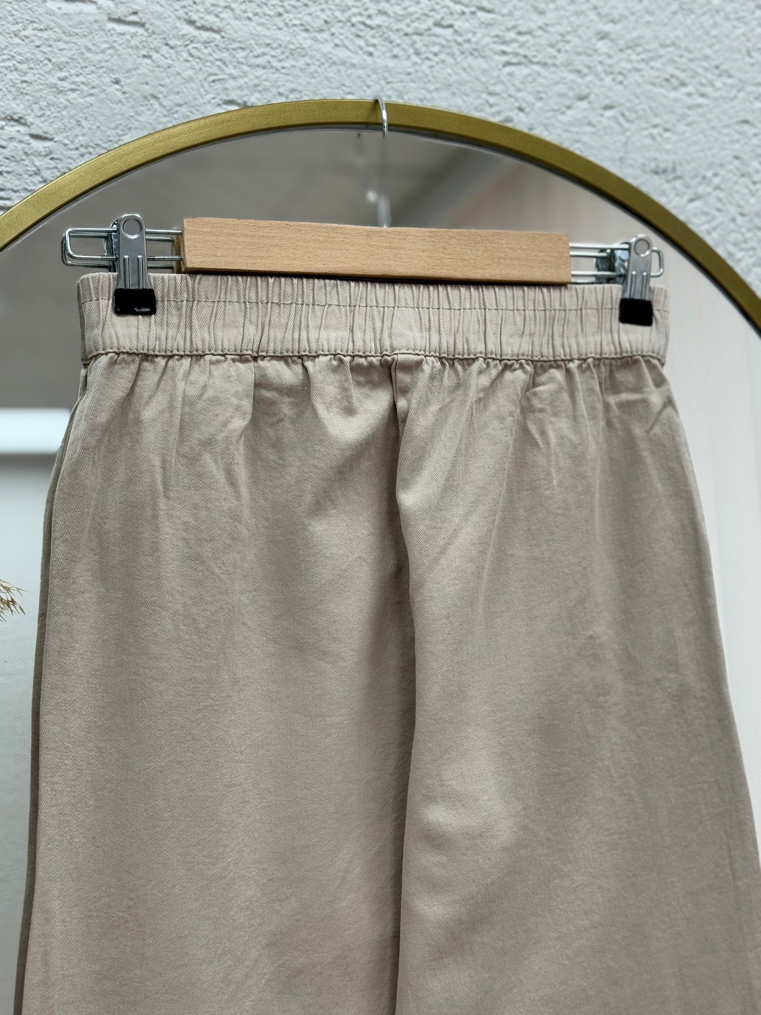 Bemona Çift Cepli Paça Püsküllü Gabardin Pantolon-MA5284 Taş