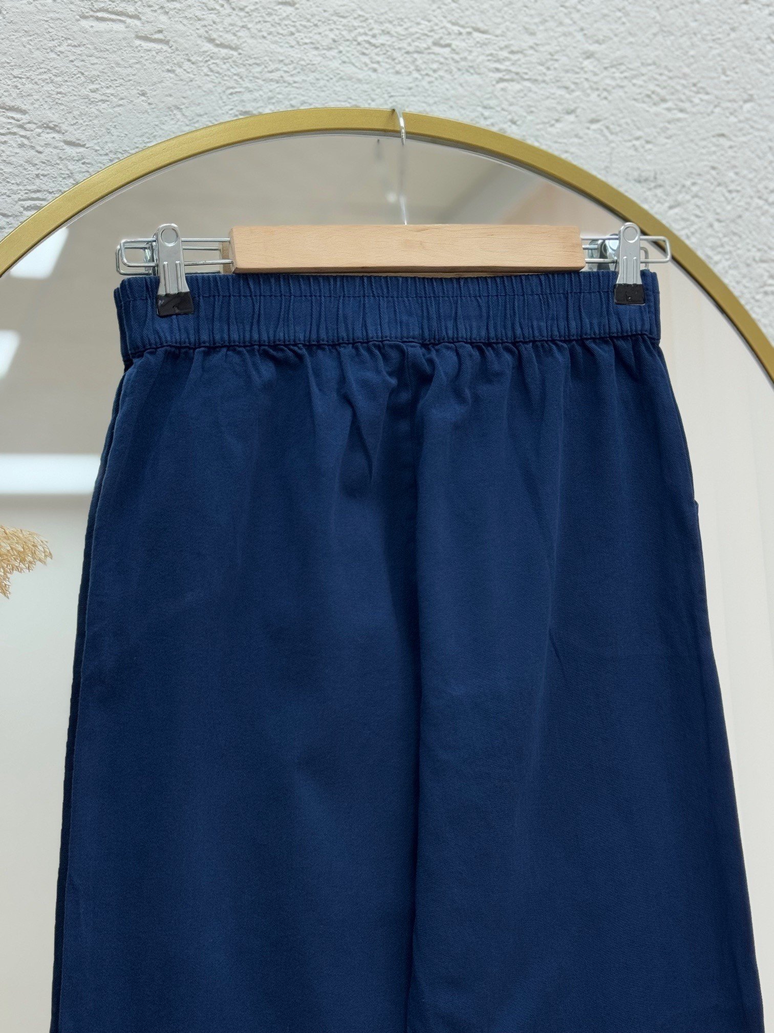 Bemona Çift Cepli Paça Püsküllü Gabardin Pantolon-MA5284 Lacivert