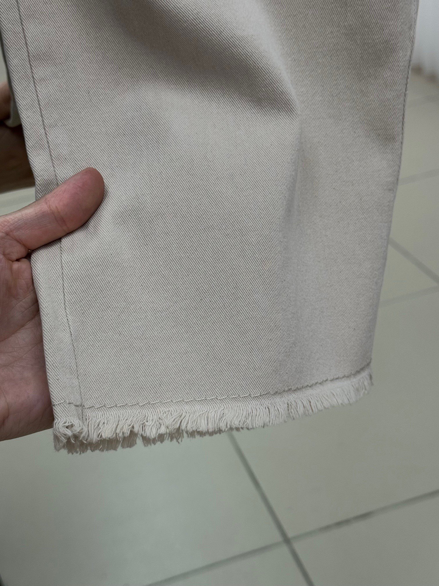 Bemona Çift Cepli Paça Püsküllü Gabardin Pantolon-MA5284 Taş