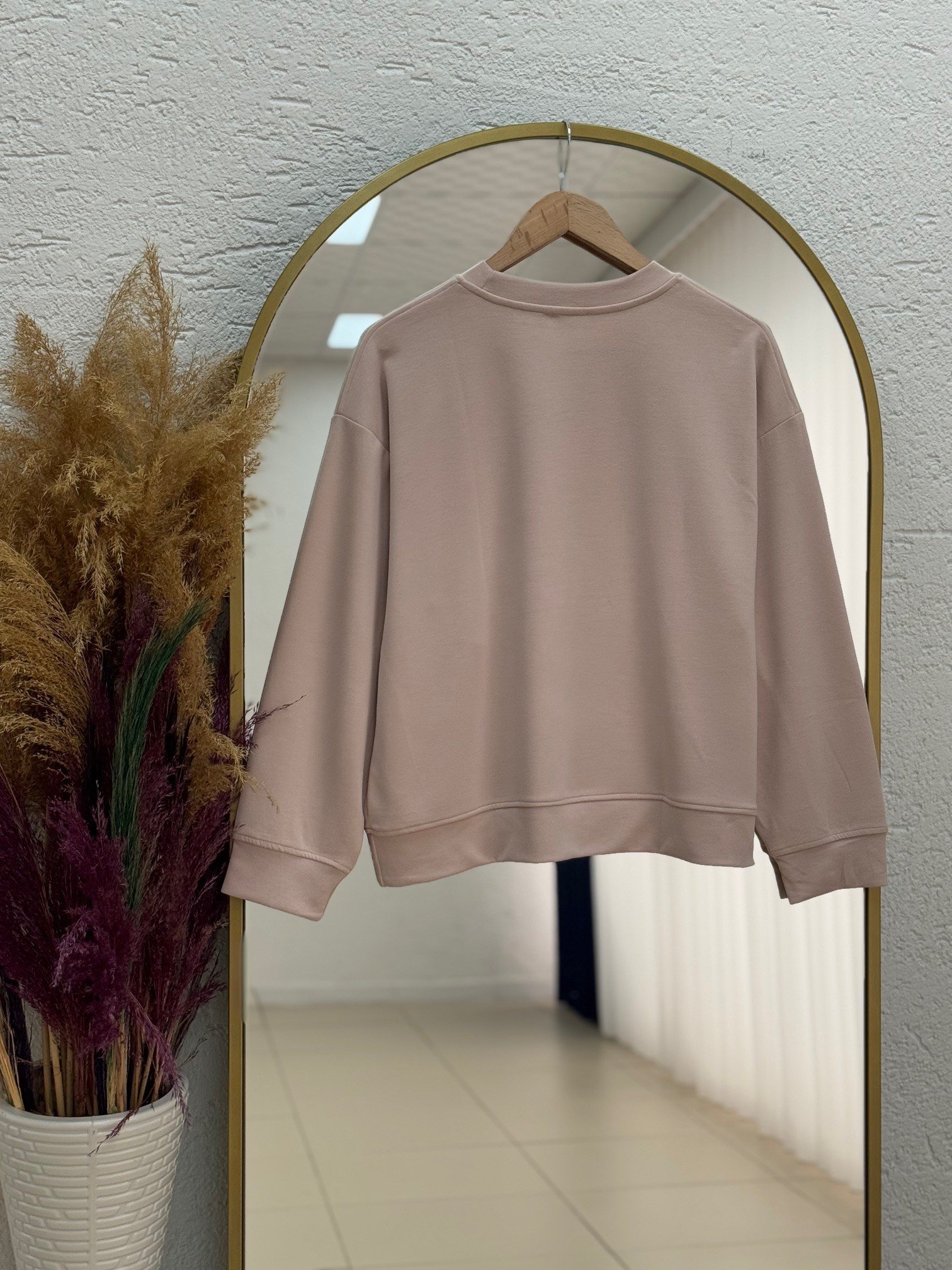 Bengi Kolu Dikişli İki İp Kısa Sweat-Zİ4009 Taş