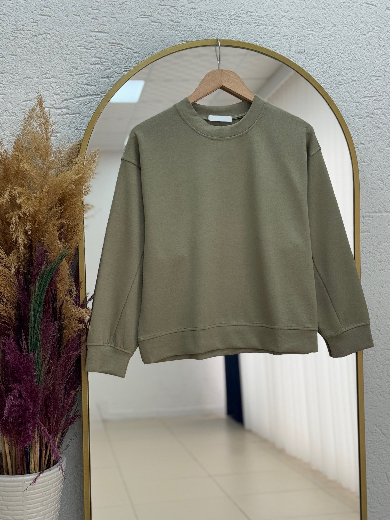 Bengi Kolu Dikişli İki İp Kısa Sweat-Zİ4009 Mint