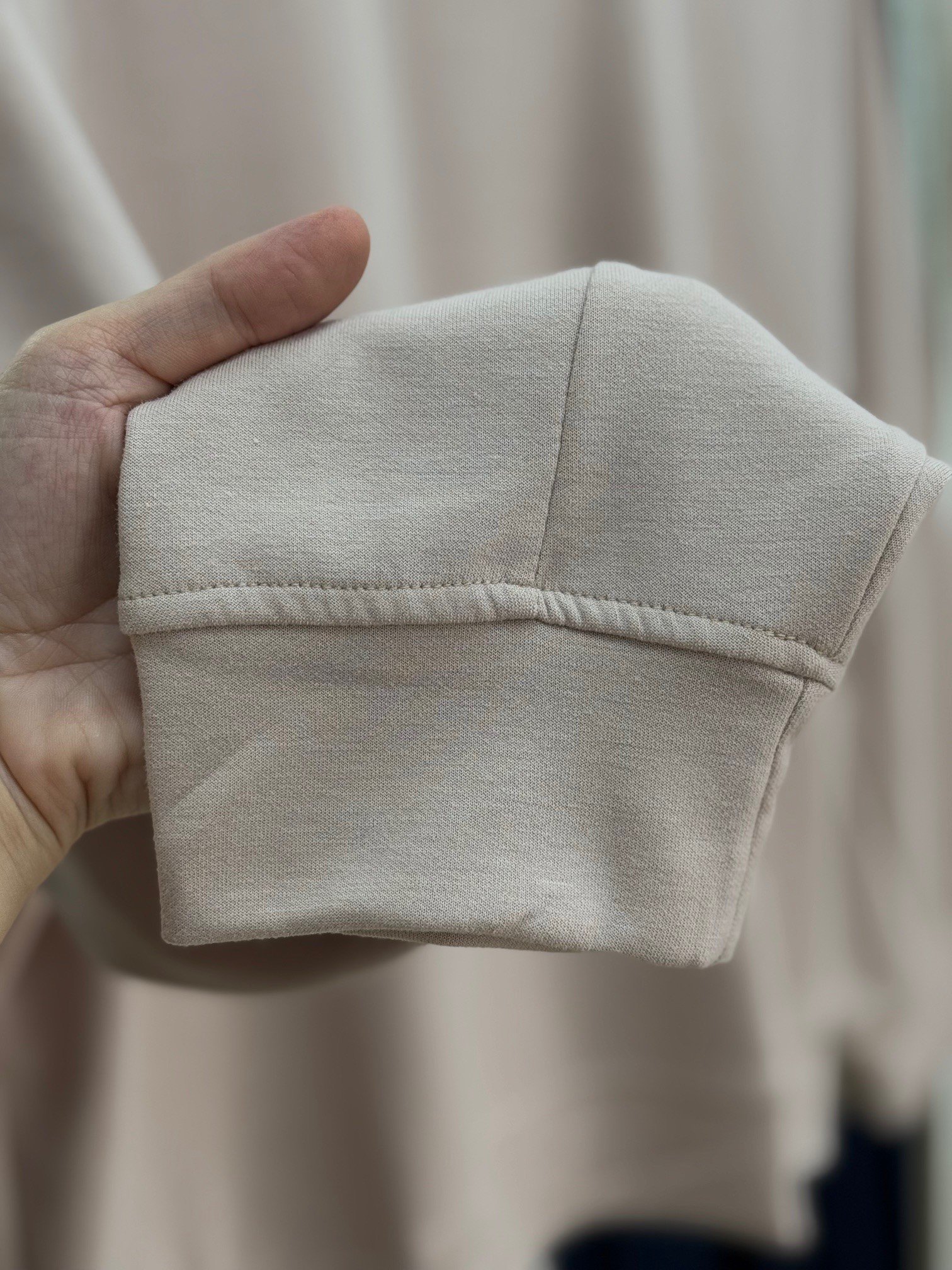 Bengi Kolu Dikişli İki İp Kısa Sweat-Zİ4009 Taş
