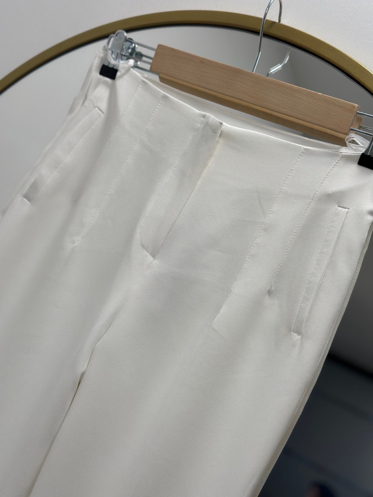 Beren Gizli Cepli Pantolon-MT1508 Beyaz