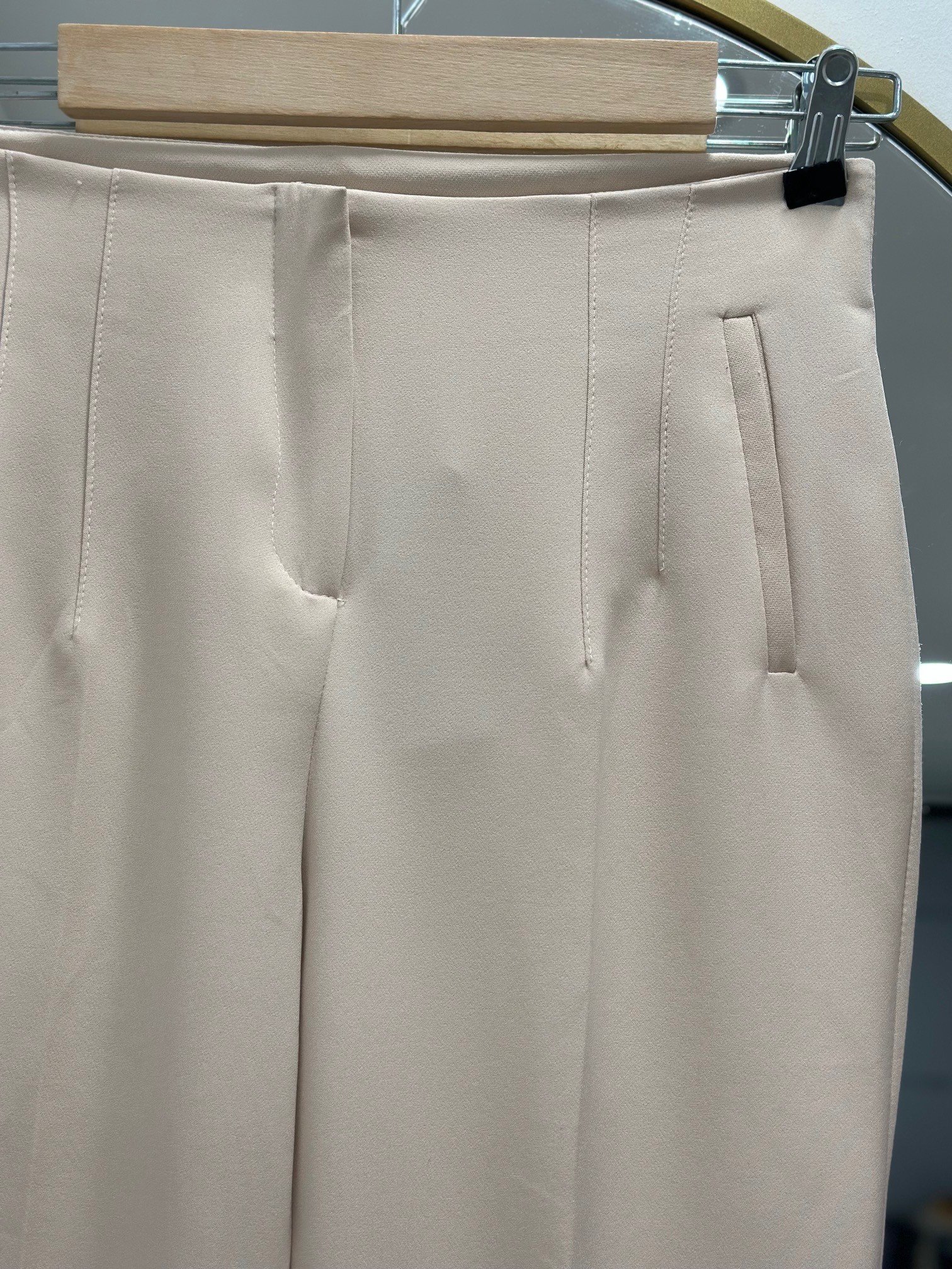 Beren Gizli Cepli Pantolon-MT1508 Taş