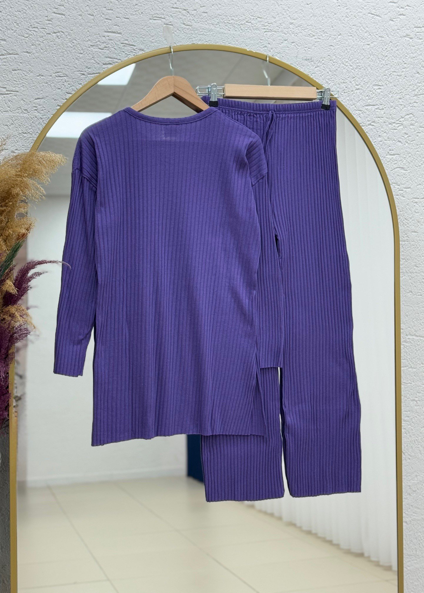 Camita Fitilli Pantolonlu Takım-AE1700 Mor