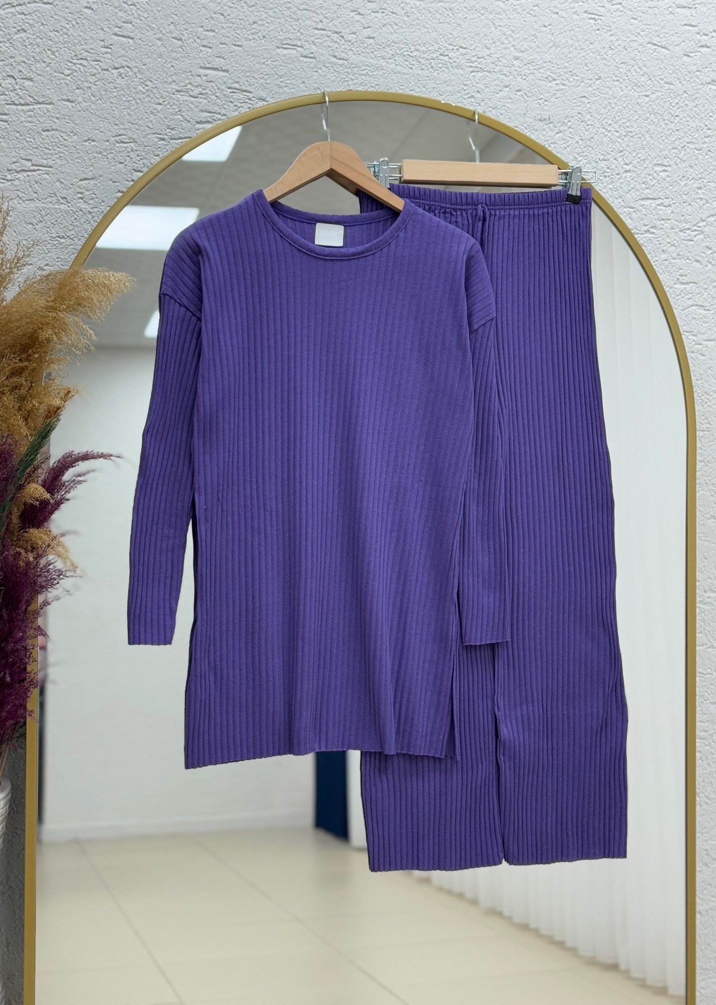 Camita Fitilli Pantolonlu Takım-AE1700 Mor
