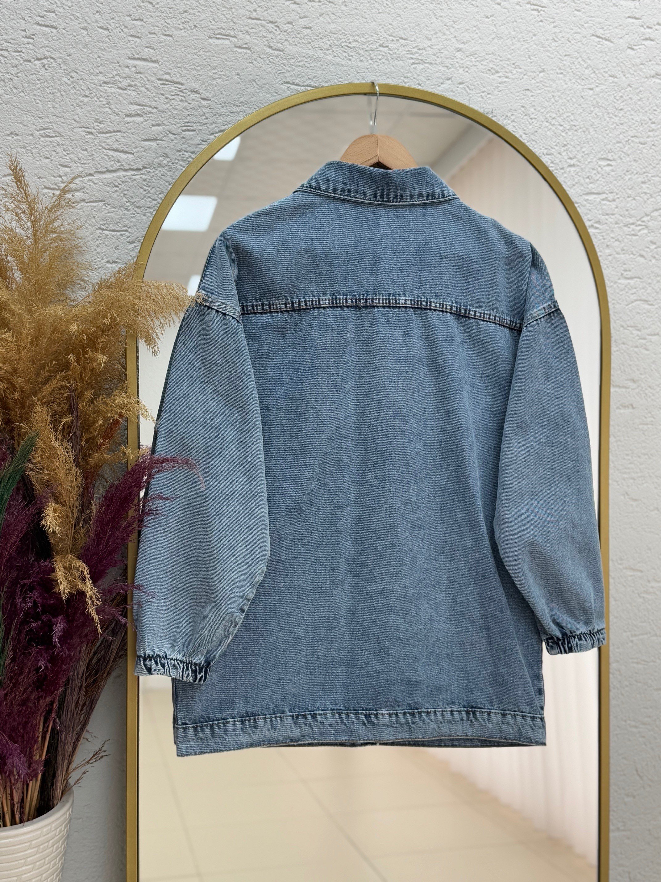 Capenia Cepleri Kapaklı Robalı Kot Ceket-LS3322 Açık Mavi