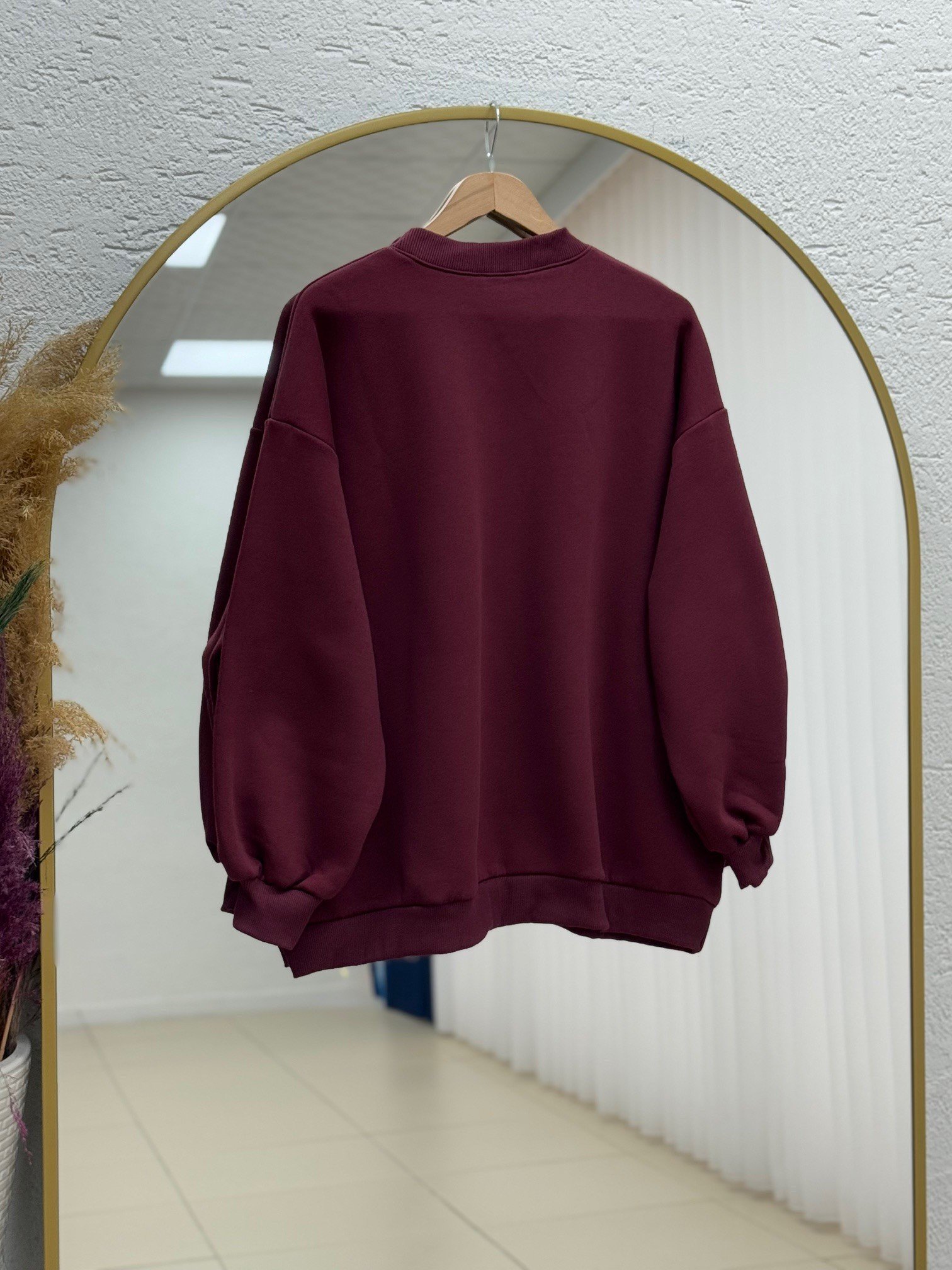 Capilia Üç İplik Düz Sweat-NL308 Bordo