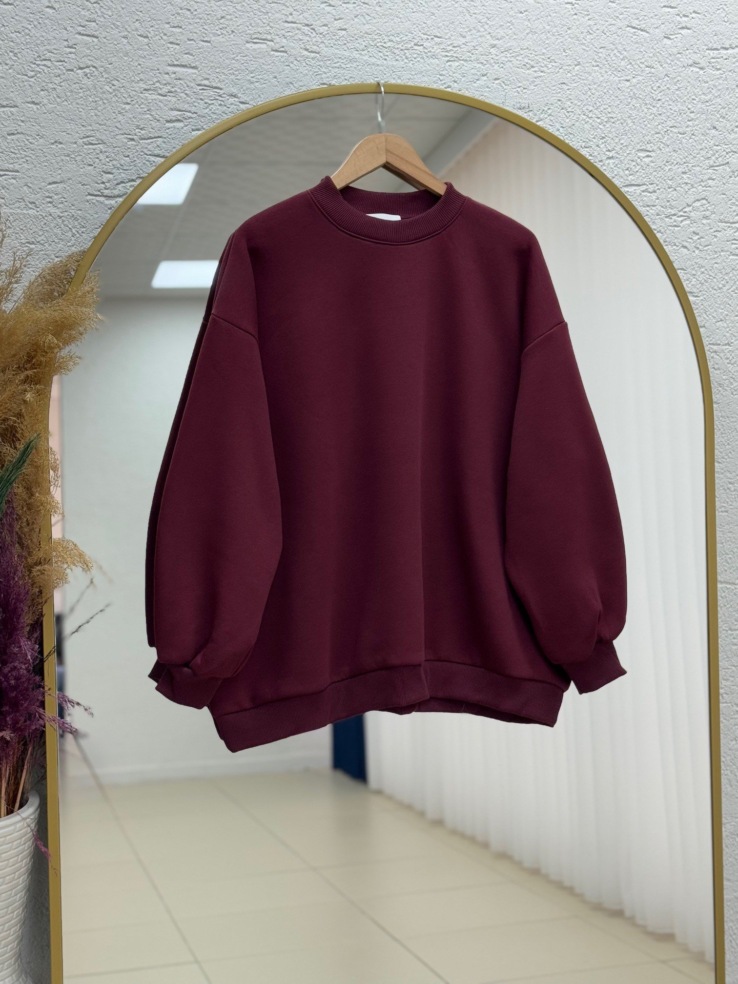 Capilia Üç İplik Düz Sweat-NL308 Bordo
