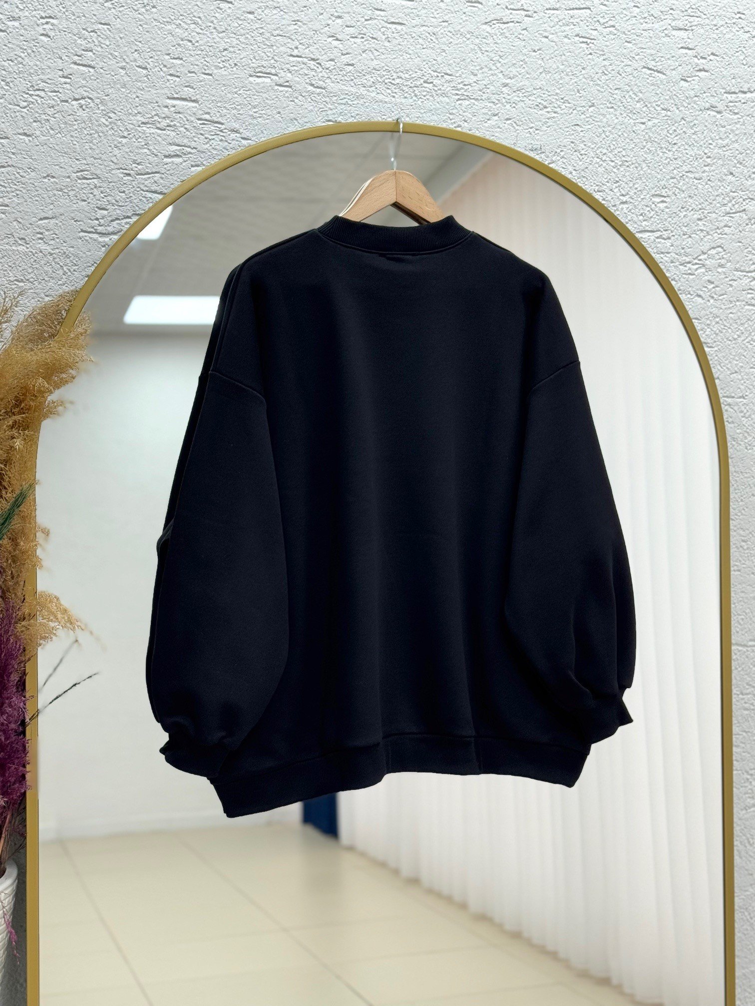 Capilia Üç İplik Düz Sweat-NL308 Siyah
