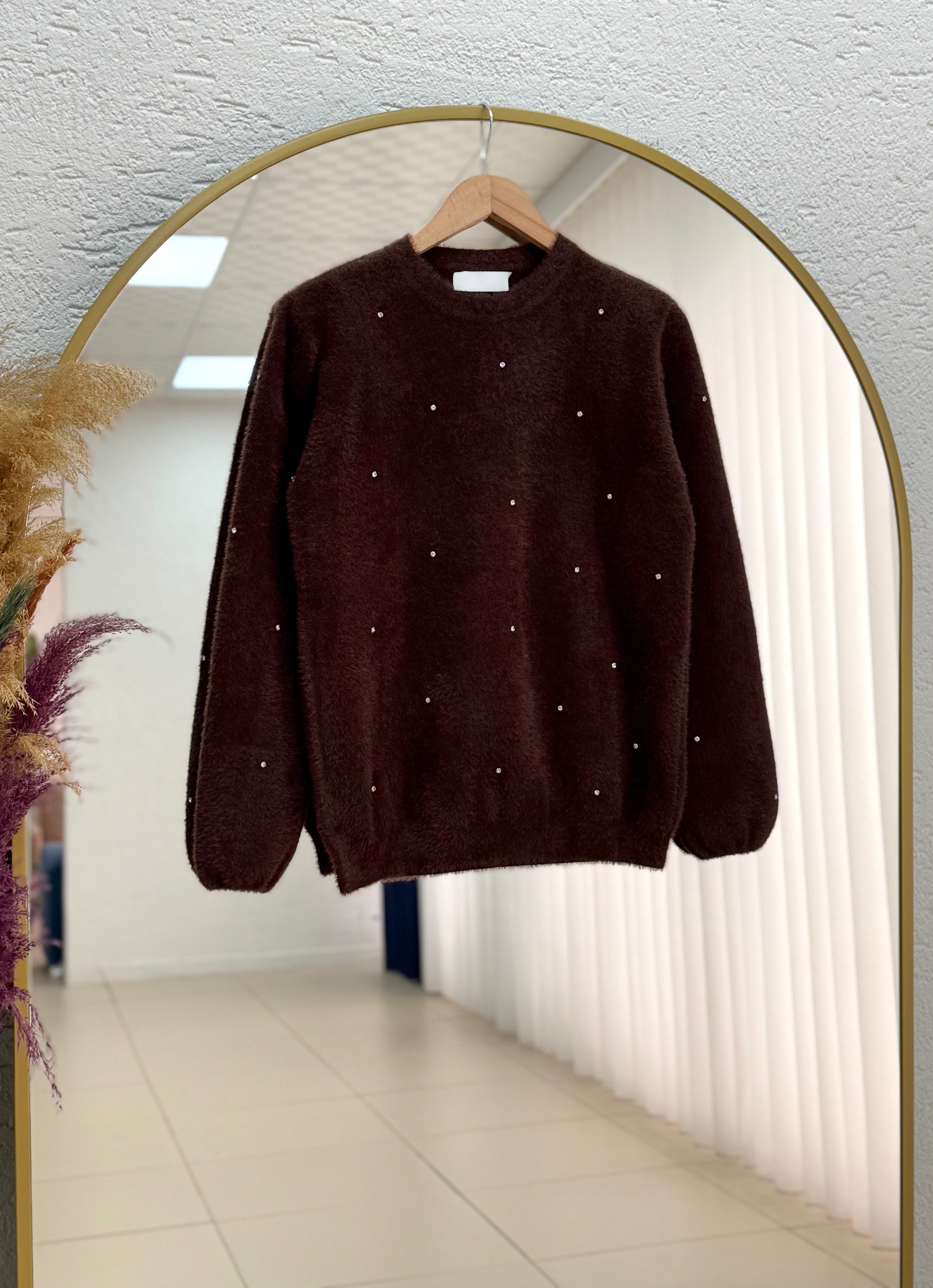 Capista Taşlı Sakallı Kazak-KR5027 Kahve