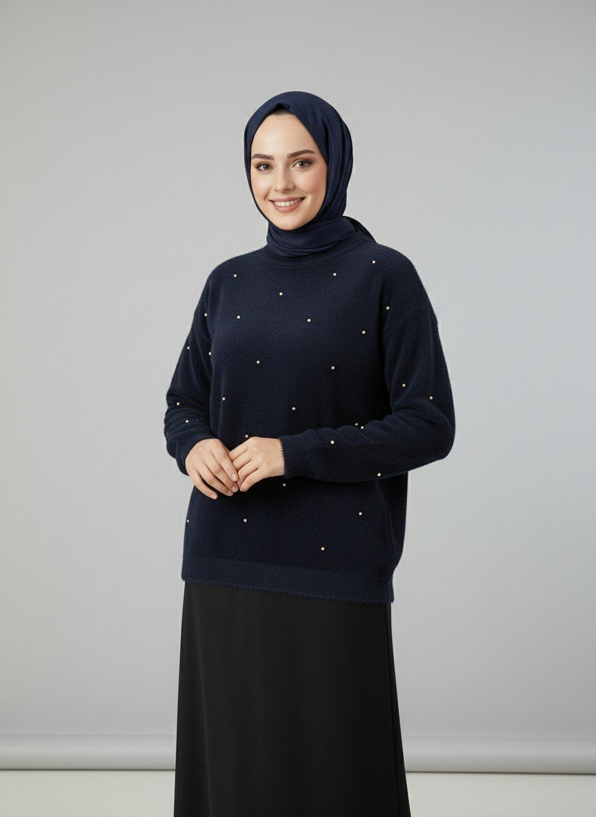 Capista Taşlı Sakallı Kazak-KR5027 Lacivert