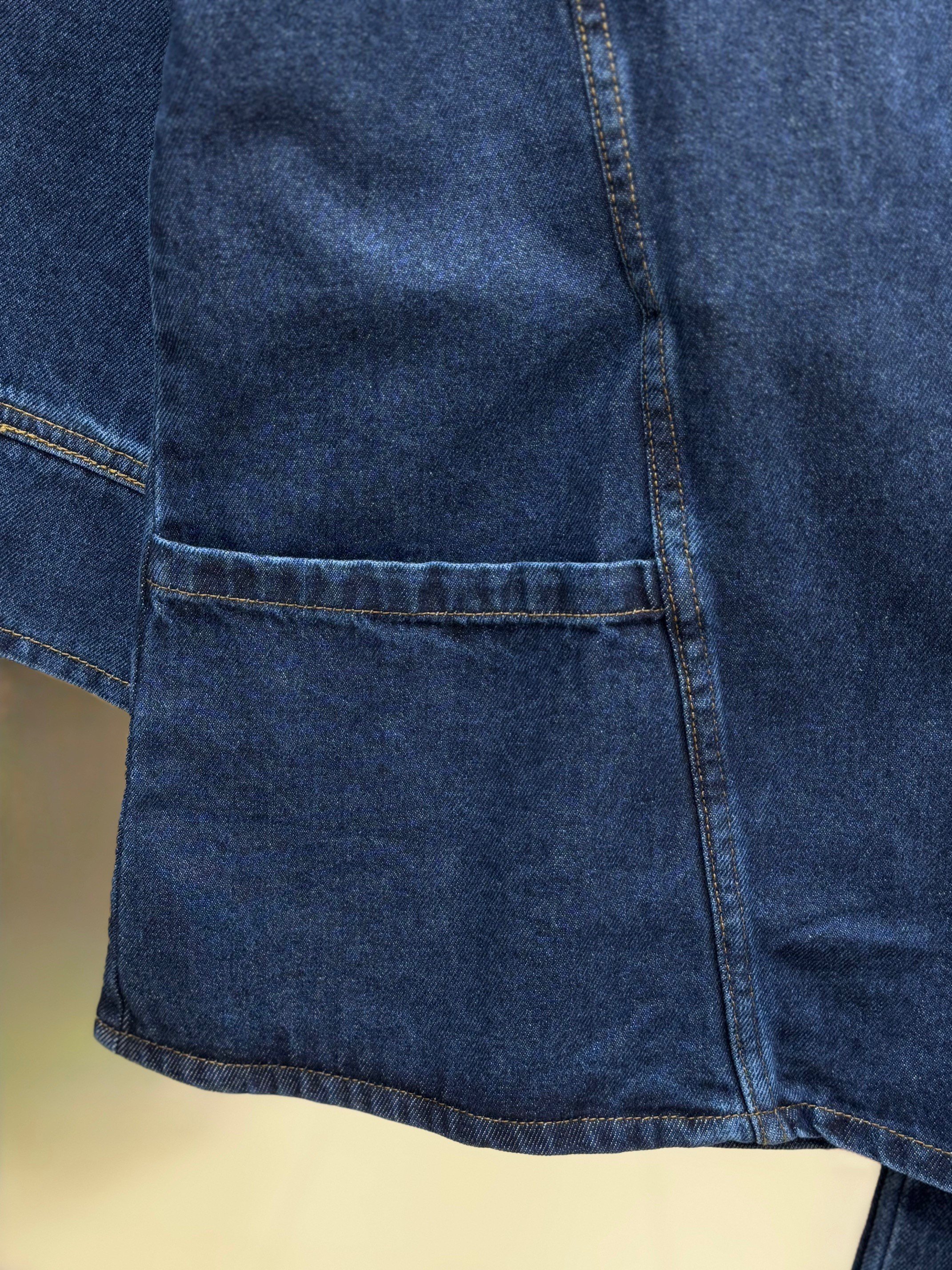 Capuna Yandan Bağlamalı Çapraz Geçişli Pantolonlu Kot Takım-LS7410 Kot Rengi