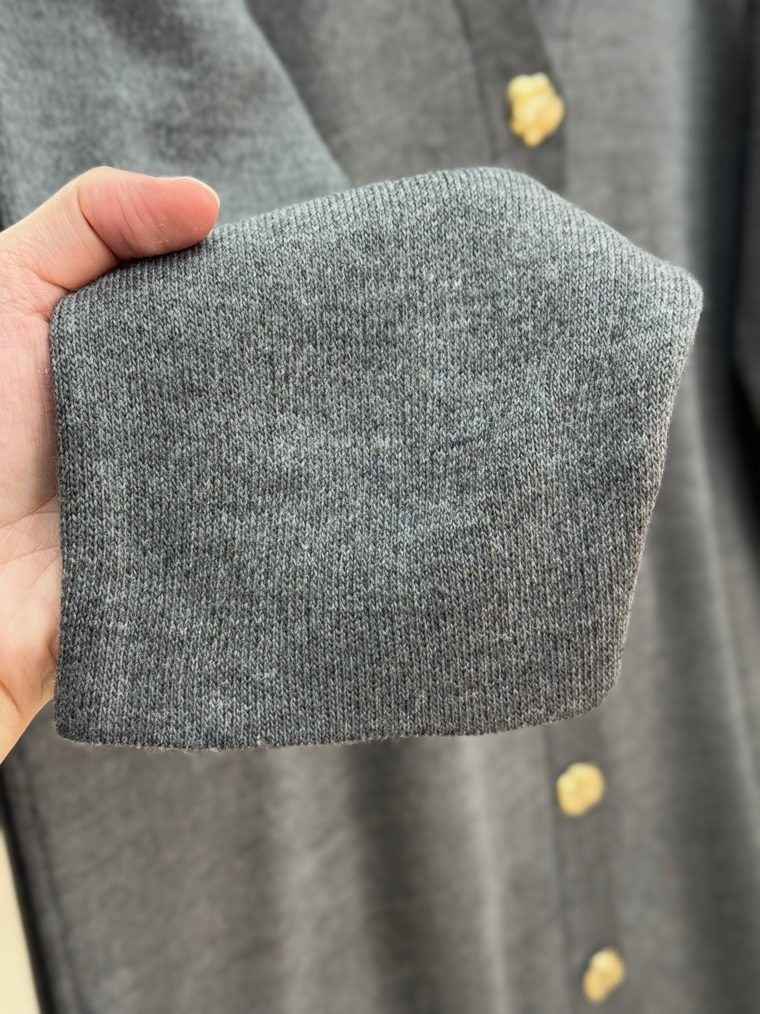 Celique Gold Düğmeli Uzun Triko Hırka-KR5014 Antrasit