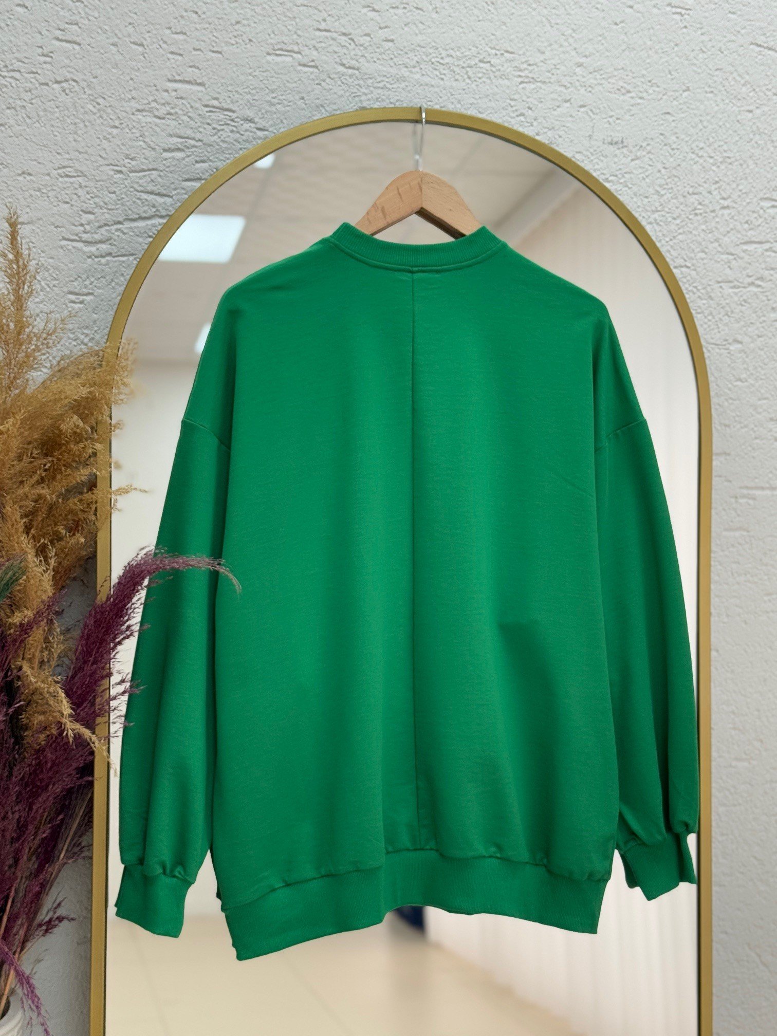 Celista Altı Etiketli İki İp Düz Sweat-BN4348 Yeşil