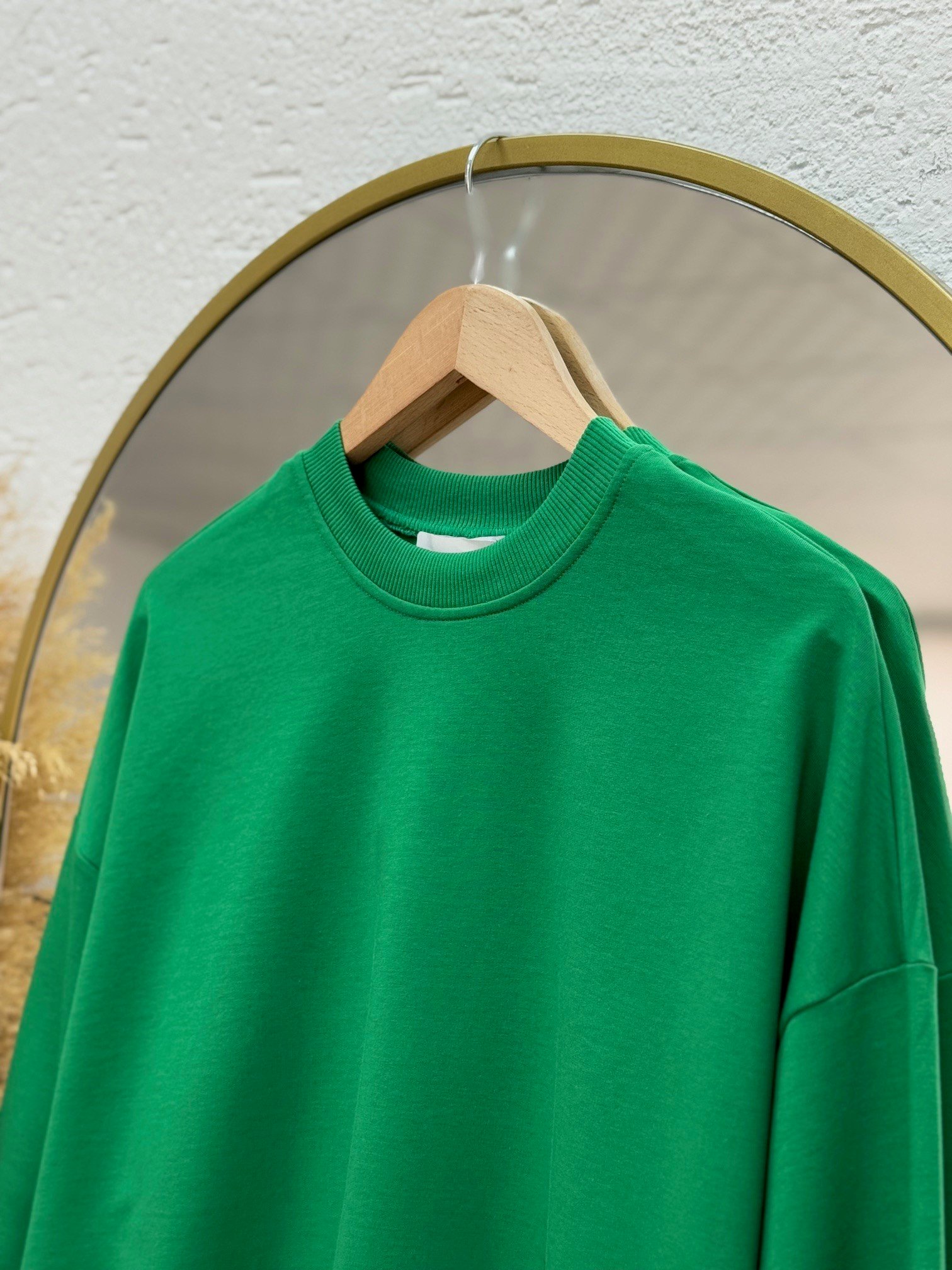 Celista Altı Etiketli İki İp Düz Sweat-BN4348 Yeşil