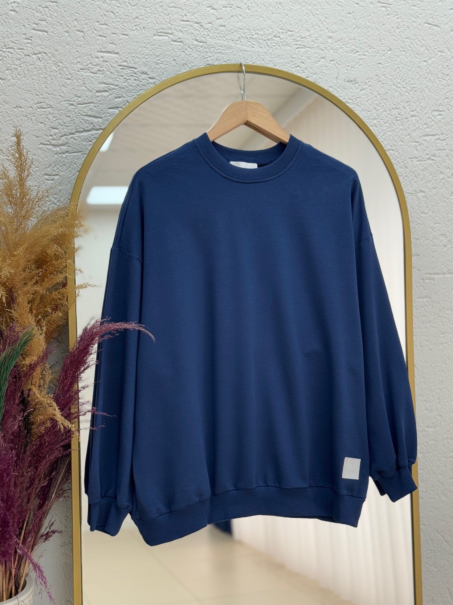Celista Altı Etiketli İki İp Düz Sweat-BN4348 Lacivert