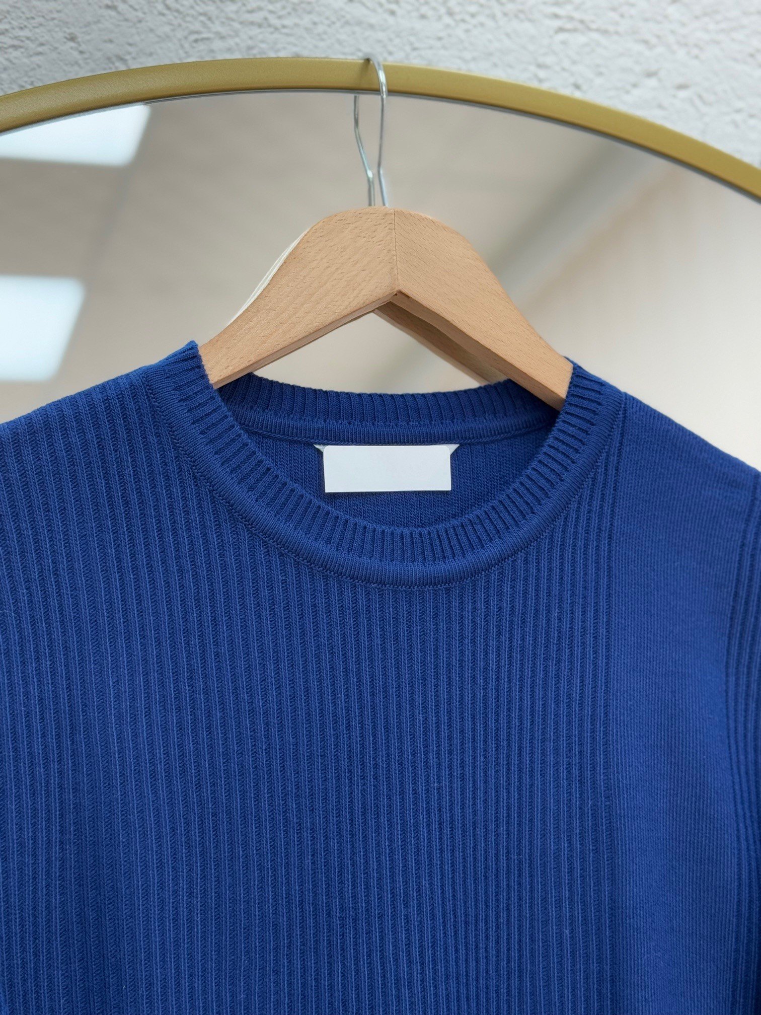 Celuna Kol Ucu Ve Önü Düğmeli Yırtmaçlı Triko Tunik-KR5005 Lacivert