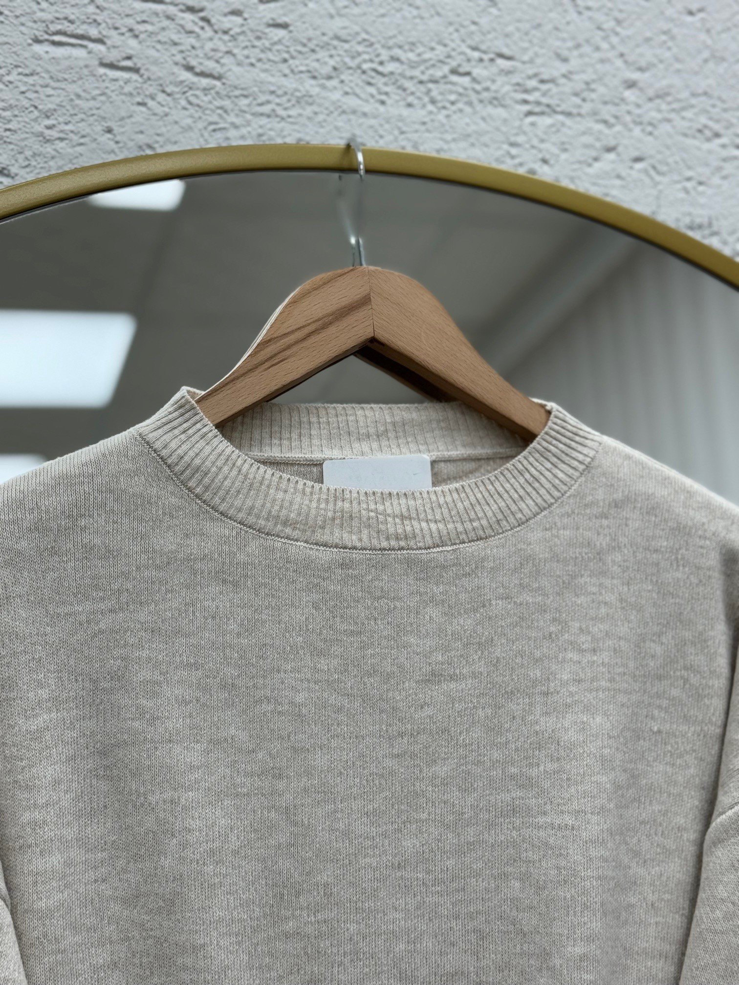 Celyla Kol Ucu Yırtmaçlı Kısa Triko Kazak-KR5021 Taş